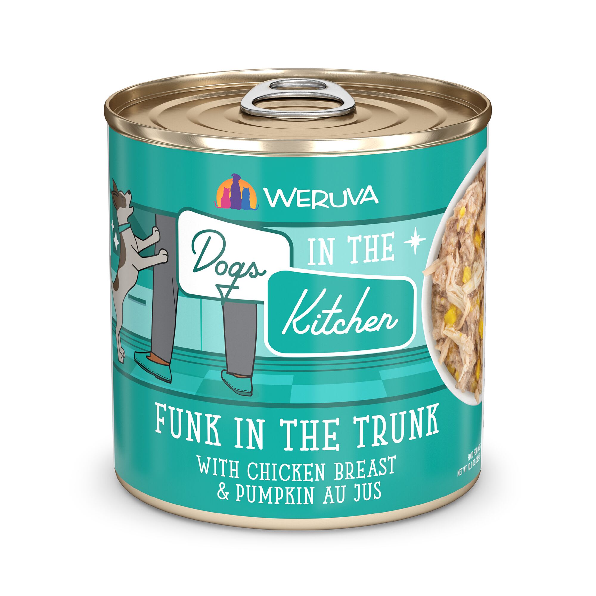 Weruva Dogs in the Kitchen Grain-Free Funk in the Trunk Chicken & Pumpkin Recipe Wet Dog Food  10 Oz  12 Ct
