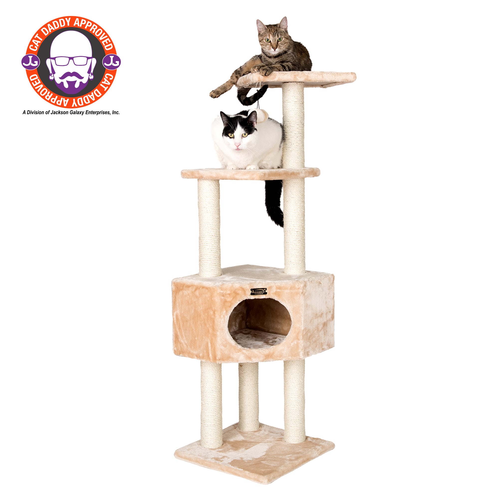Photos - Other for Cats Armarkat Classic Model A5201 Real Wood Cat Tree, 52" H, 20 IN, Cr 