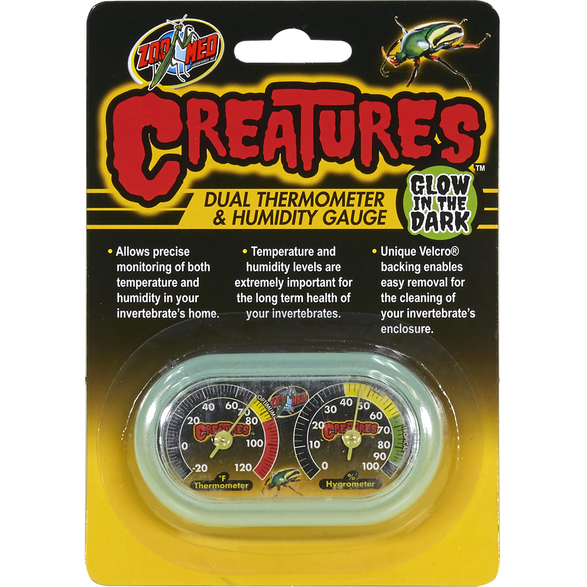 UPC 097612008111 product image for Zoo Med Creatures Dual Thermometer & Humidity Gauge Glow in the Dark, One Size F | upcitemdb.com