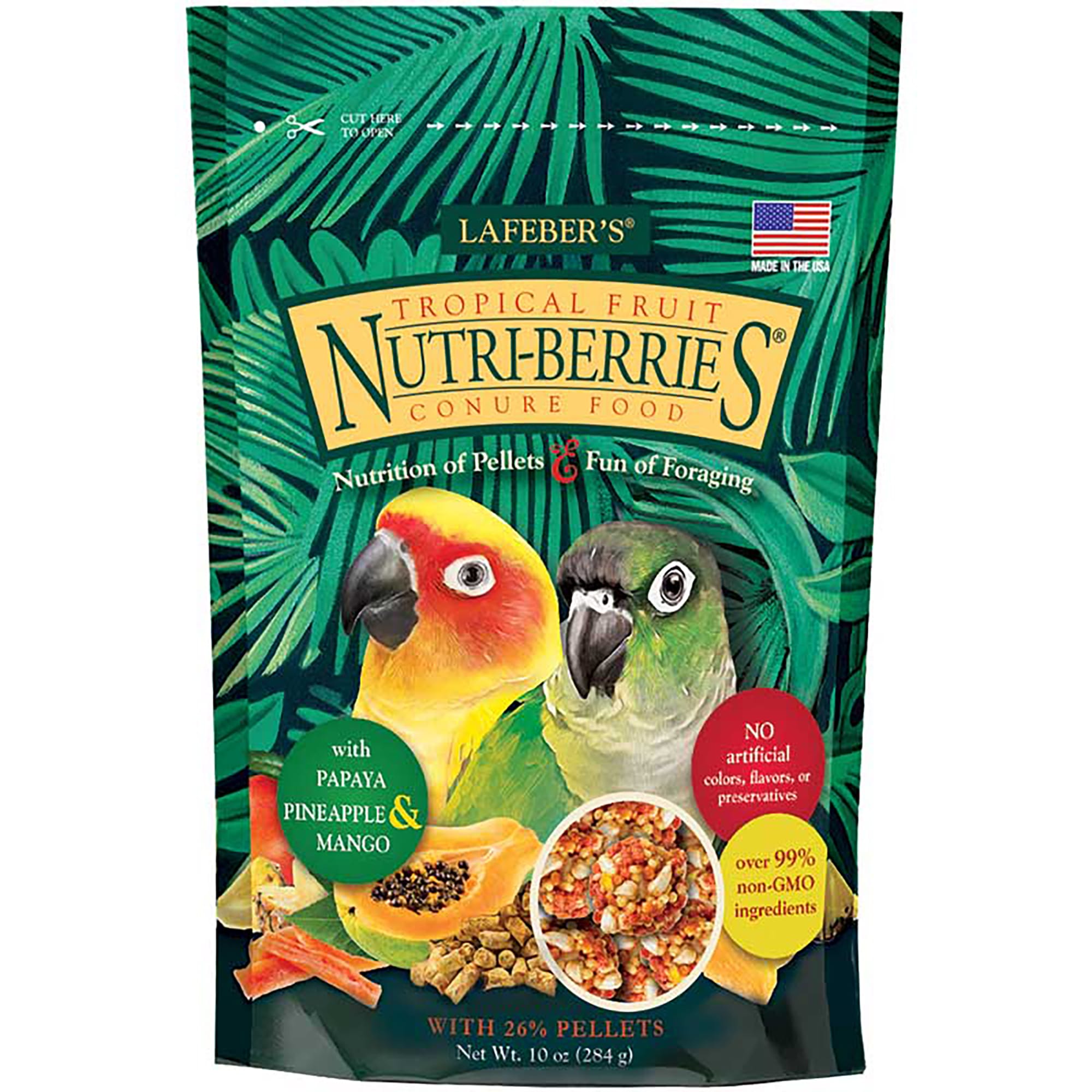Photos - Bird Food LAFEBERS Lafeber's Lafeber's Tropical Fruit Nutri-Berries Dry Food for Conures, 10 