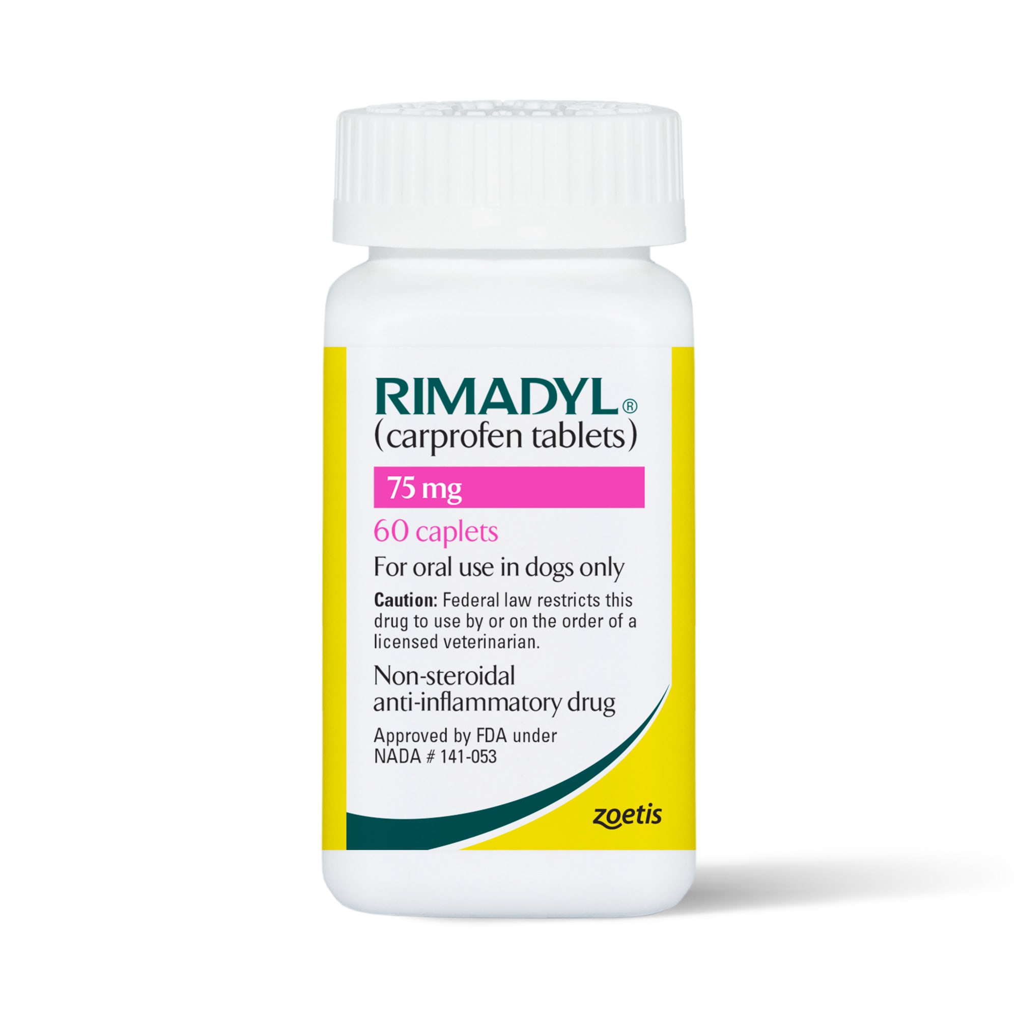 Rimadyl (Carprofen) 75 mg Caplets, 60 Count, 60 CT -  0050052