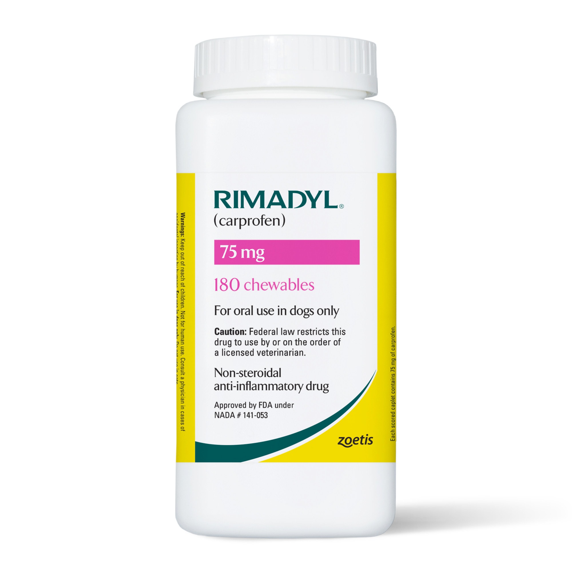 Rimadyl (Carprofen) 75 mg Chewables, 180 Count, 180 CT