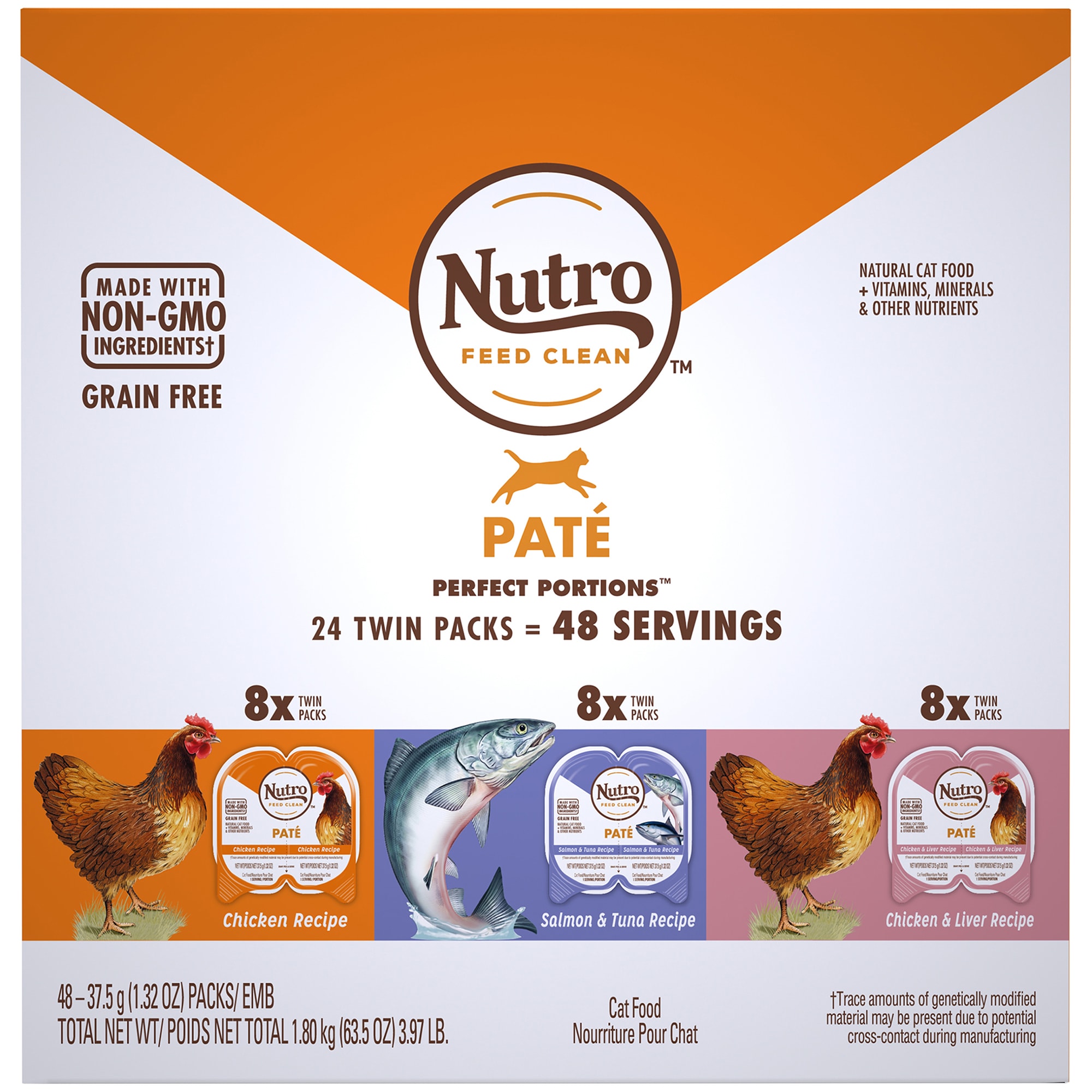 UPC 079105126496 product image for Nutro Perfect Portions Grain Free Chicken, Salmon & Tuna and Chicken & Liver Wet | upcitemdb.com