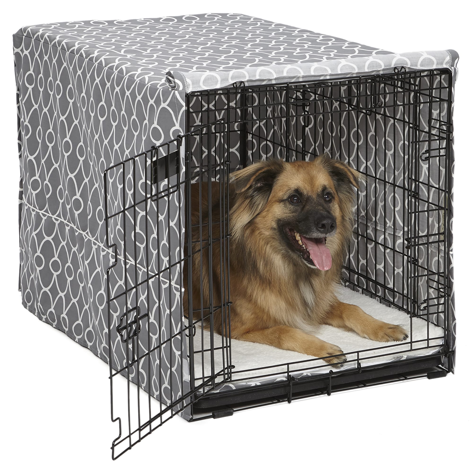 Photos - Pet Carrier / Crate Midwest Quiet Time Defender Gray Crate Cover for Dogs, 36" L, Larg 