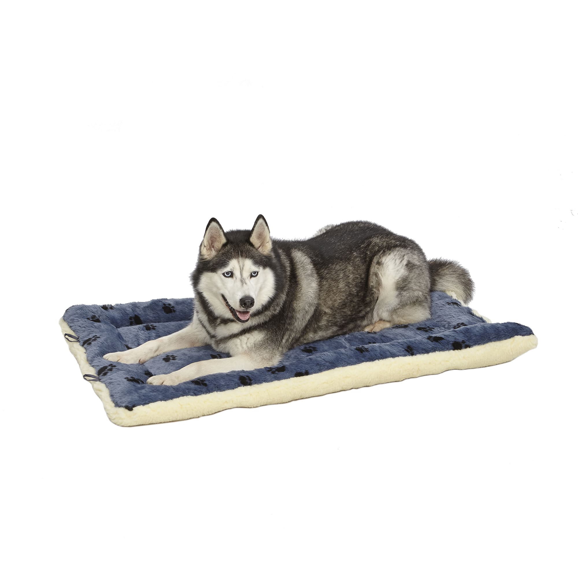Photos - Cat Bed / House Midwest Quiet Time Reversible Paw Print Bed for Dogs, 46" L X 29" 