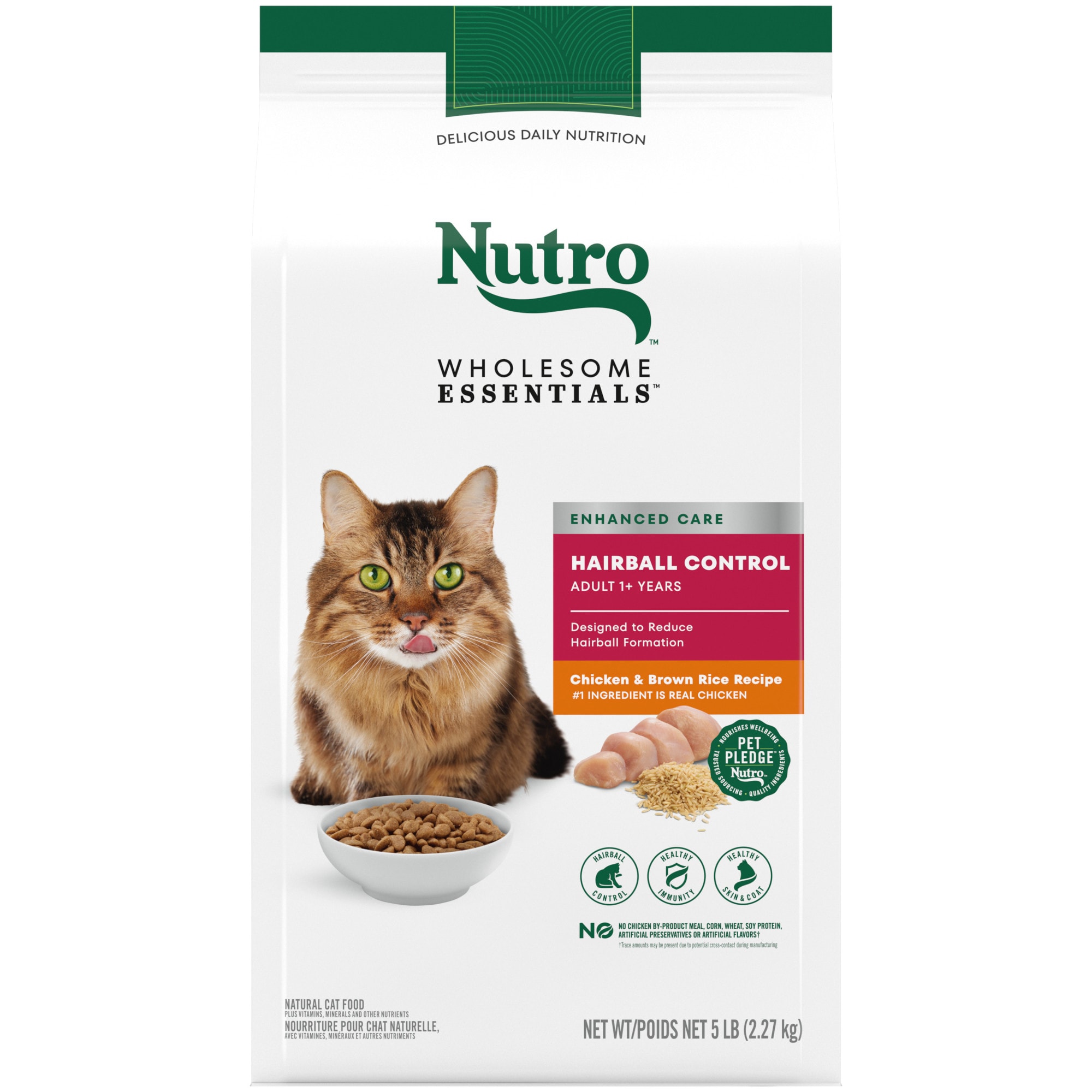 UPC 079105128773 product image for Nutro Wholesome Essentials Hairball Control Adult Cat Chicken & Brown Rice Recip | upcitemdb.com