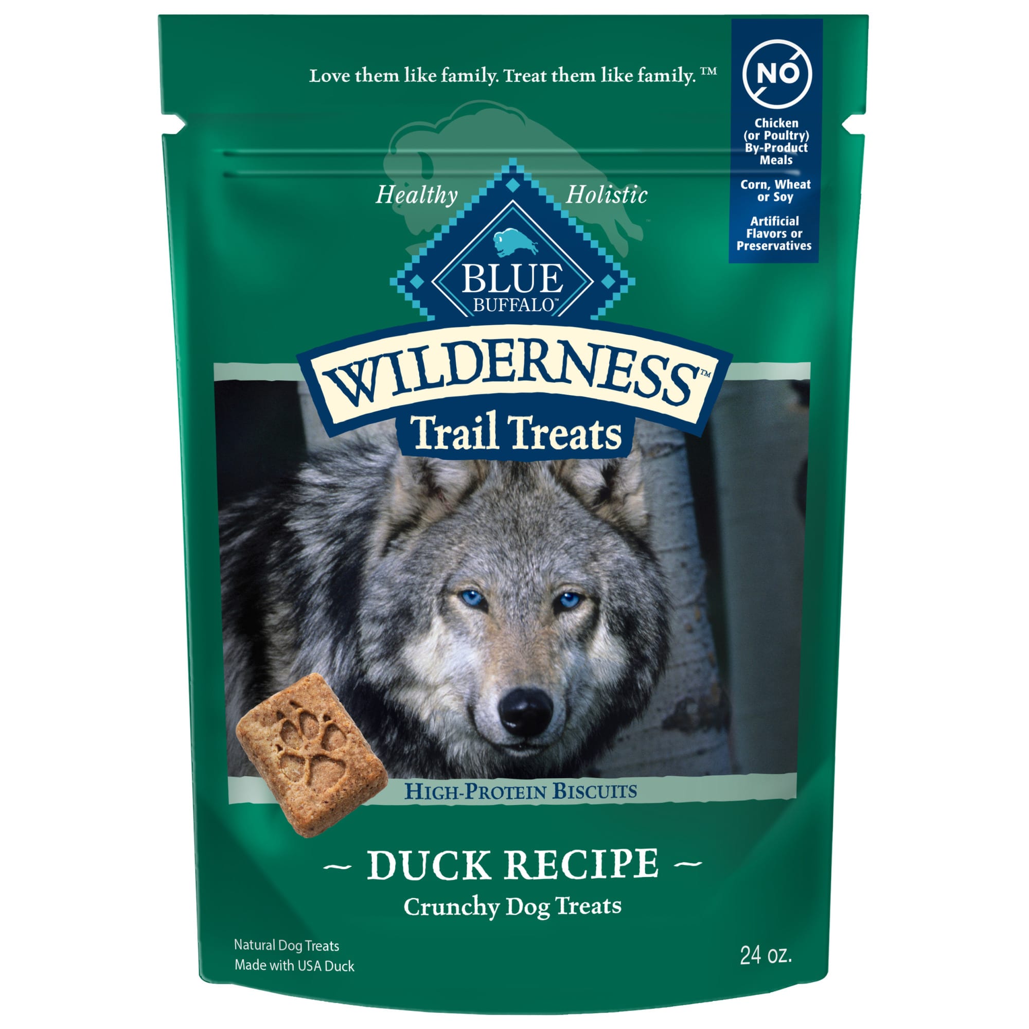 UPC 840243133079 product image for Blue Buffalo Wilderness Duck Trail Biscuits Crunchy Dog Treats 24 oz. | upcitemdb.com