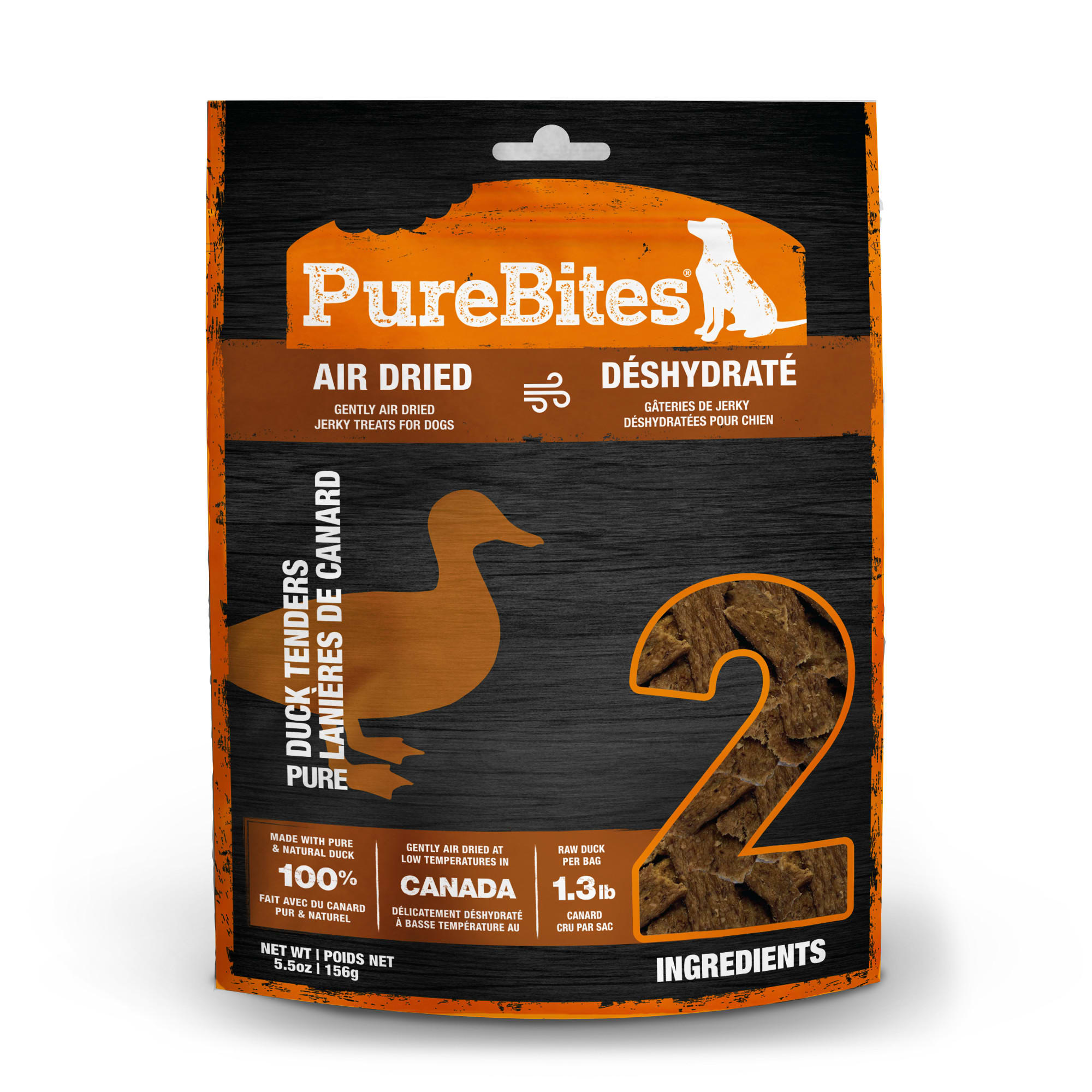 Photos - Dog Food PureBites Duck Jerky Medium Size Dog Treats, 5.5 oz. 1PBJK156DJ2 