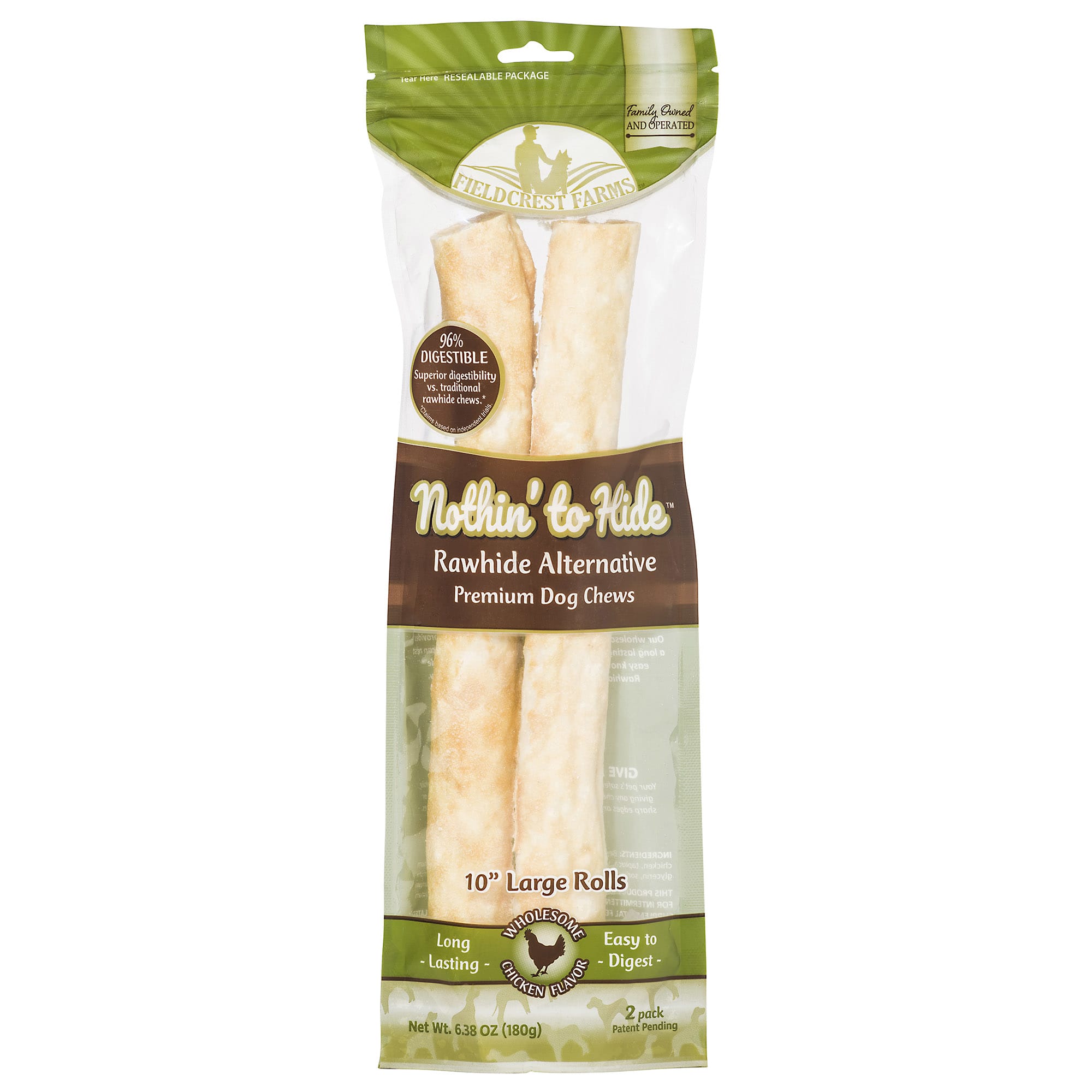 Photos - Dog Food Fieldcrest Farms Nothin' to Hide 2 Pack Chicken Roll Dog 