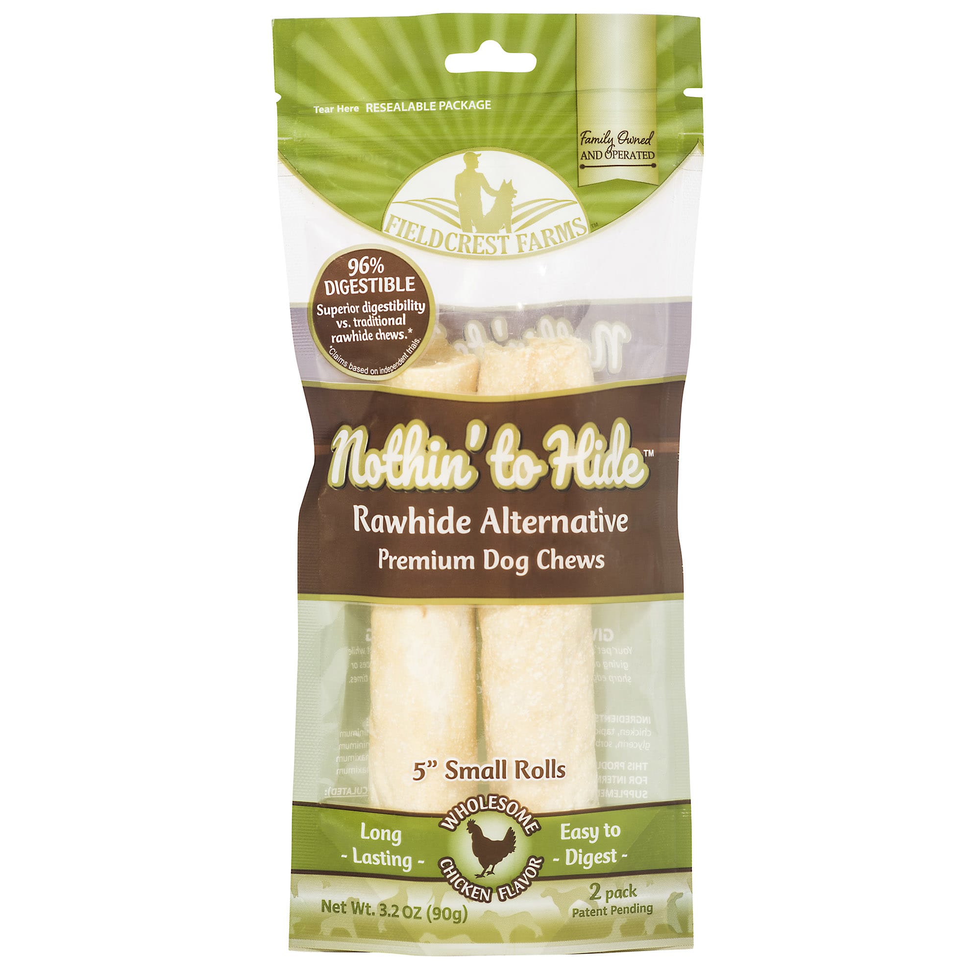 Photos - Dog Food Fieldcrest Farms Nothin' to Hide 2 Pack Chicken Roll Dog 