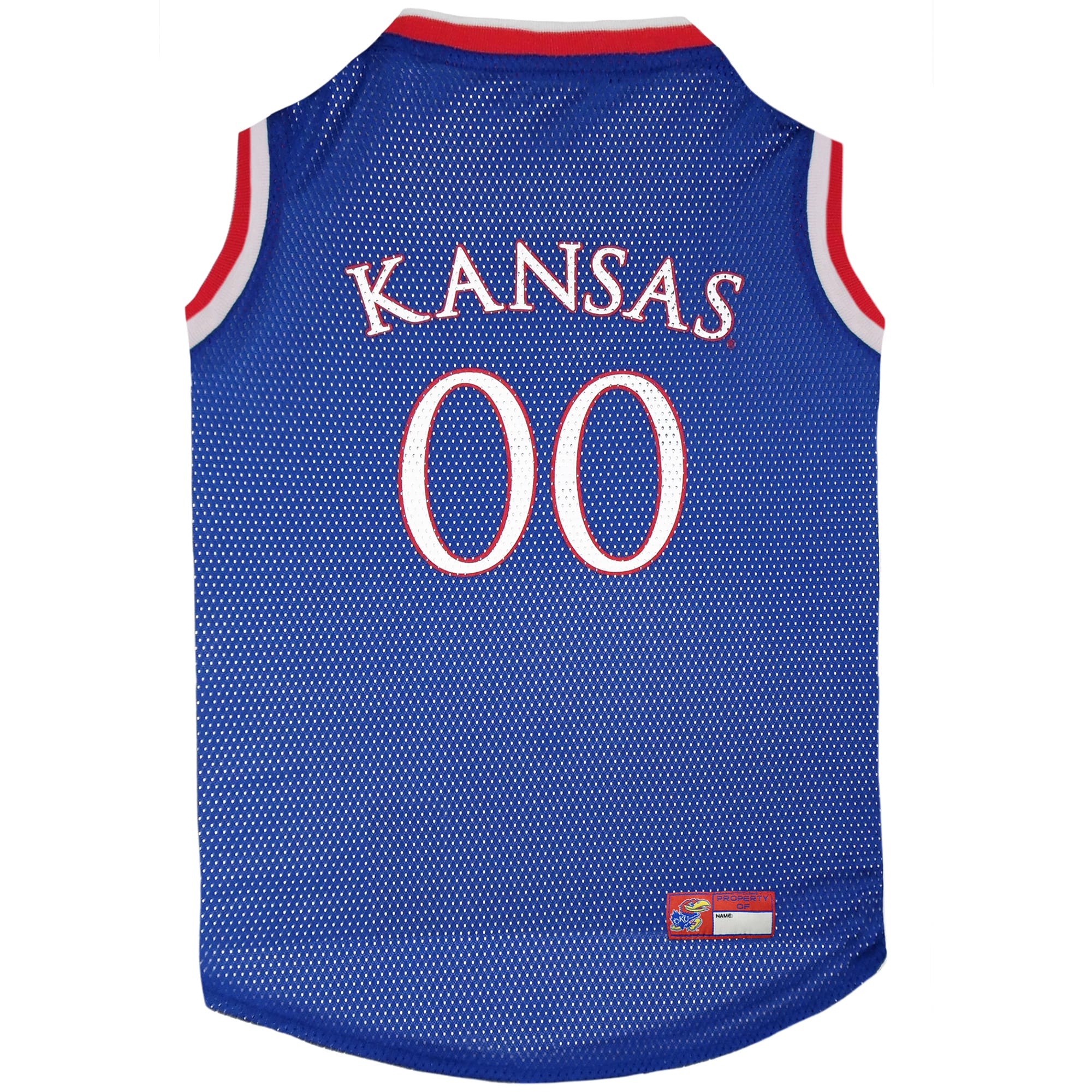 Pets First NCAA Mesh Basketball Jersey for Dogs, Medium, Kansas Jayhawks, Multi-Color -  KU-4020-MD