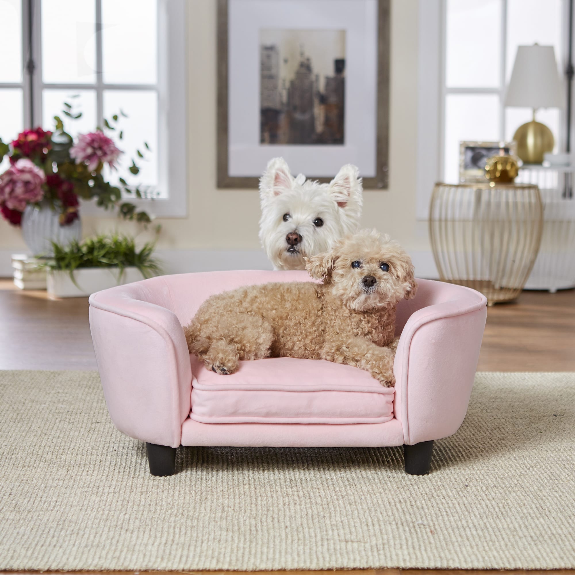 Photos - Bed & Furniture Enchanted Home Pet Enchanted Home Pet Pink Coco Pet Sofa, 26.5" L X 16" W