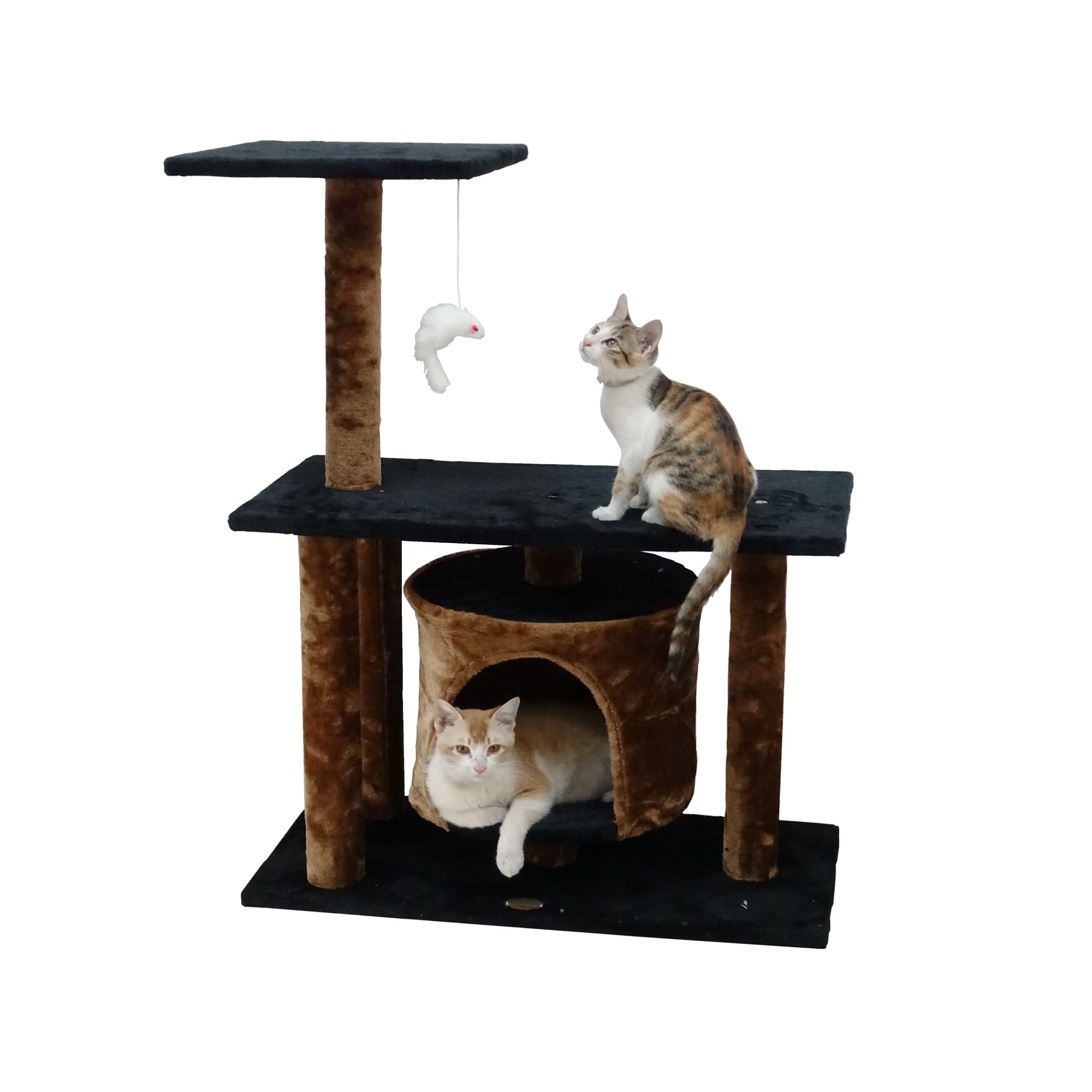 Photos - Other for Cats Go Pet Club Kitten Tree Condo F706, 38.5" H, 17.5 IN, Brown / 