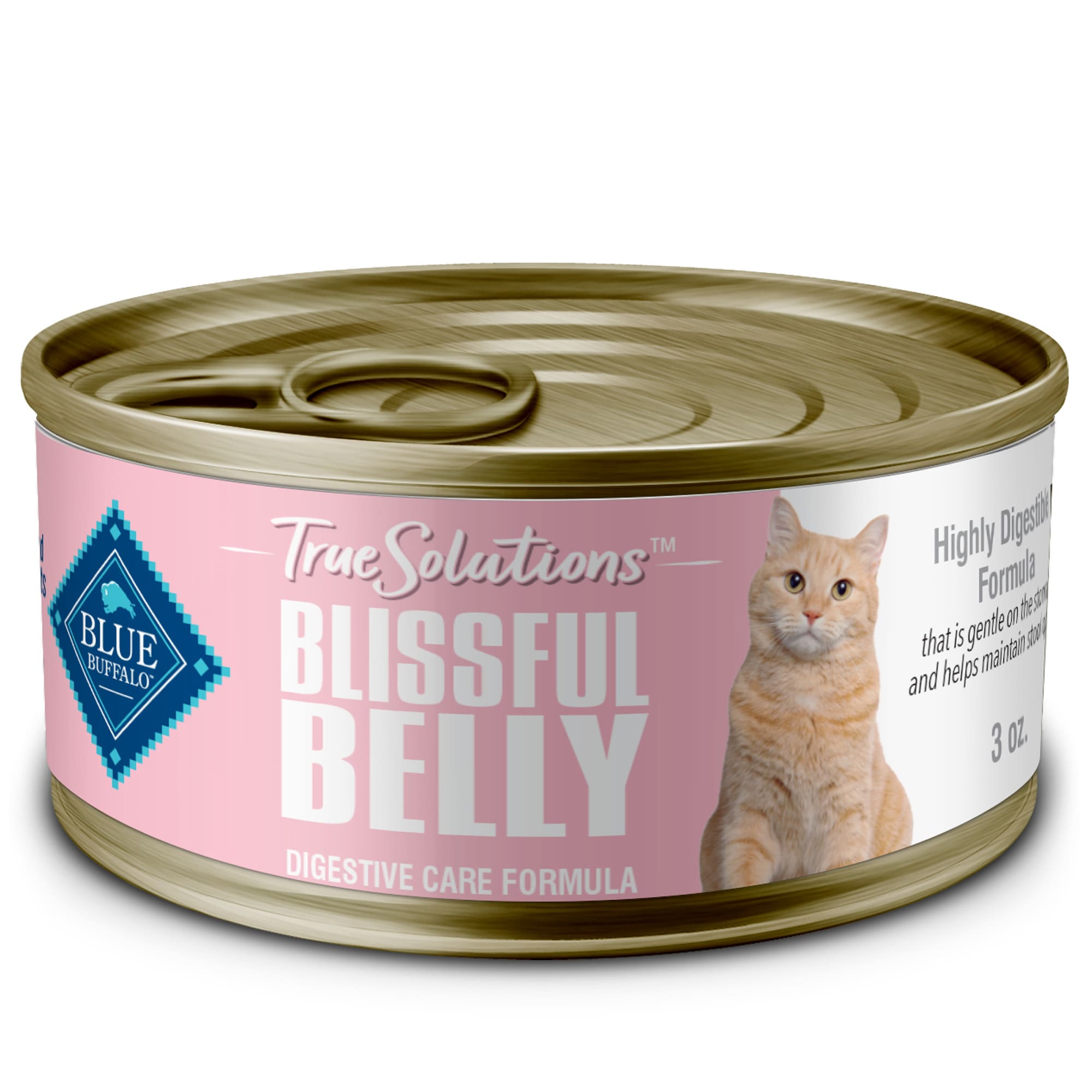 Blue Buffalo True Solutions Blissful Belly Digestive Care Chicken Natural Wet Food for Adult Cats, 3 oz., Case of 24, 24 X 3 OZ -  802874CS