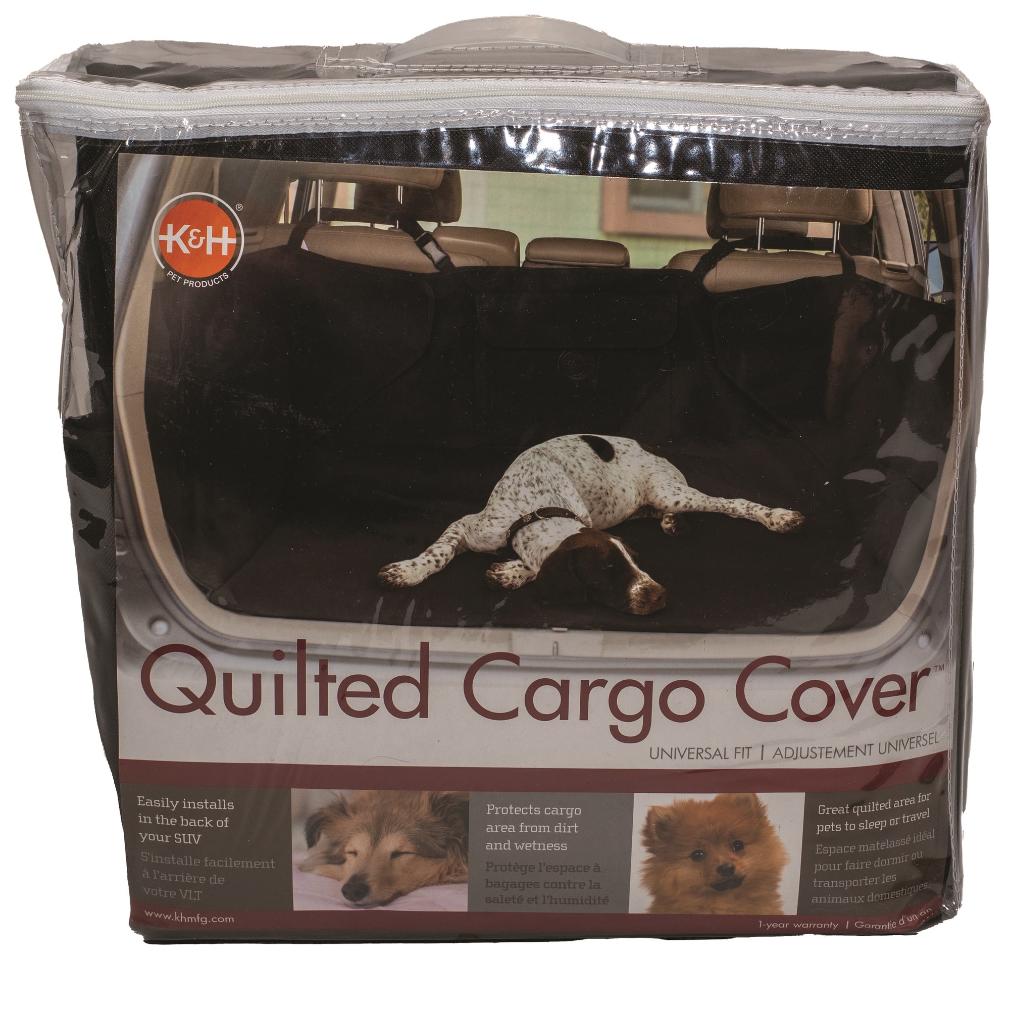 Photos - Car Seat Accessory K&H Quilted Cargo Black Cover for Pets, 52" L X 40" W X 18" H, 52 IN, 