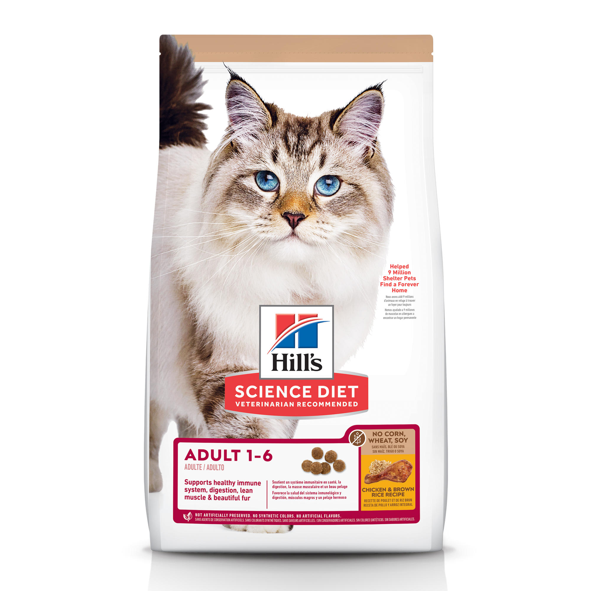 Photos - Cat Food Hills Hill's Hill's Science Diet Adult No Corn, Wheat or Soy Chicken Dry Cat Foo 