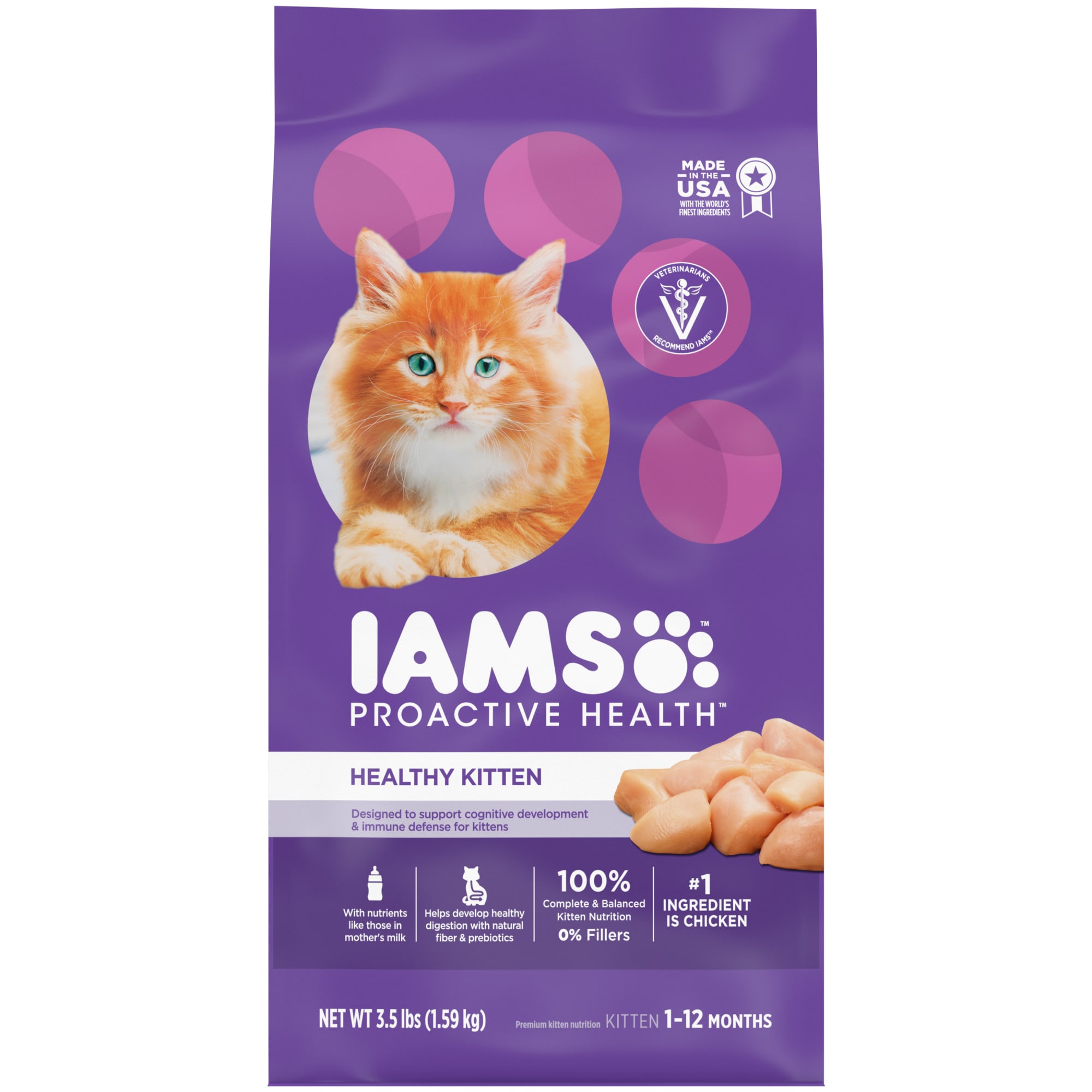 UPC 019014712496 product image for Iams ProActive Health Chicken Dry Kitten Food, 3.5 lbs. | upcitemdb.com