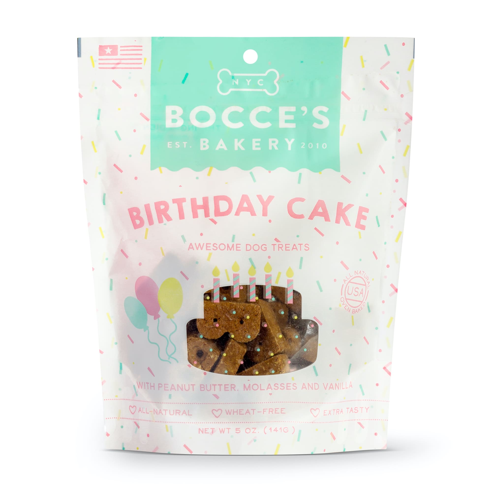Photos - Dog Food Bocce's Bakery Bocce's Bakery Birthday Cake Dog Biscuits, 5 oz. BB-BC1