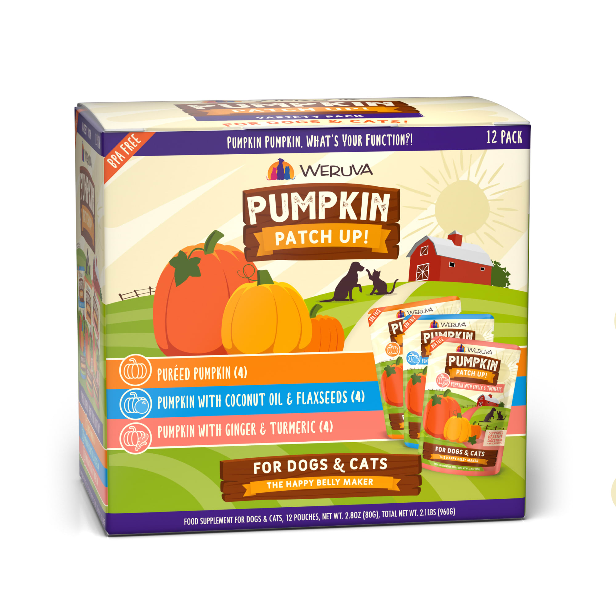 UPC 810028241237 product image for Pumpkin Patch Up! Pureed Pumpkin, What's Your Function?! Variety Pack Food Suppl | upcitemdb.com