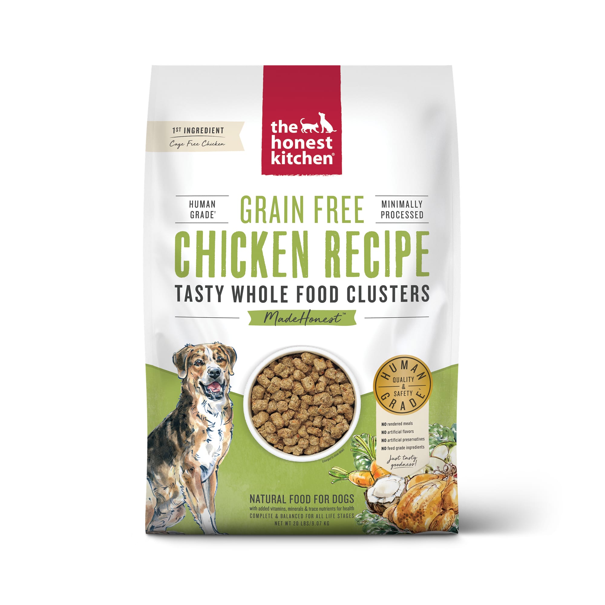 UPC 850001022026 product image for The Honest Kitchen Whole Food Clusters Grain Free Chicken Dry Dog Food 20 lbs. | upcitemdb.com