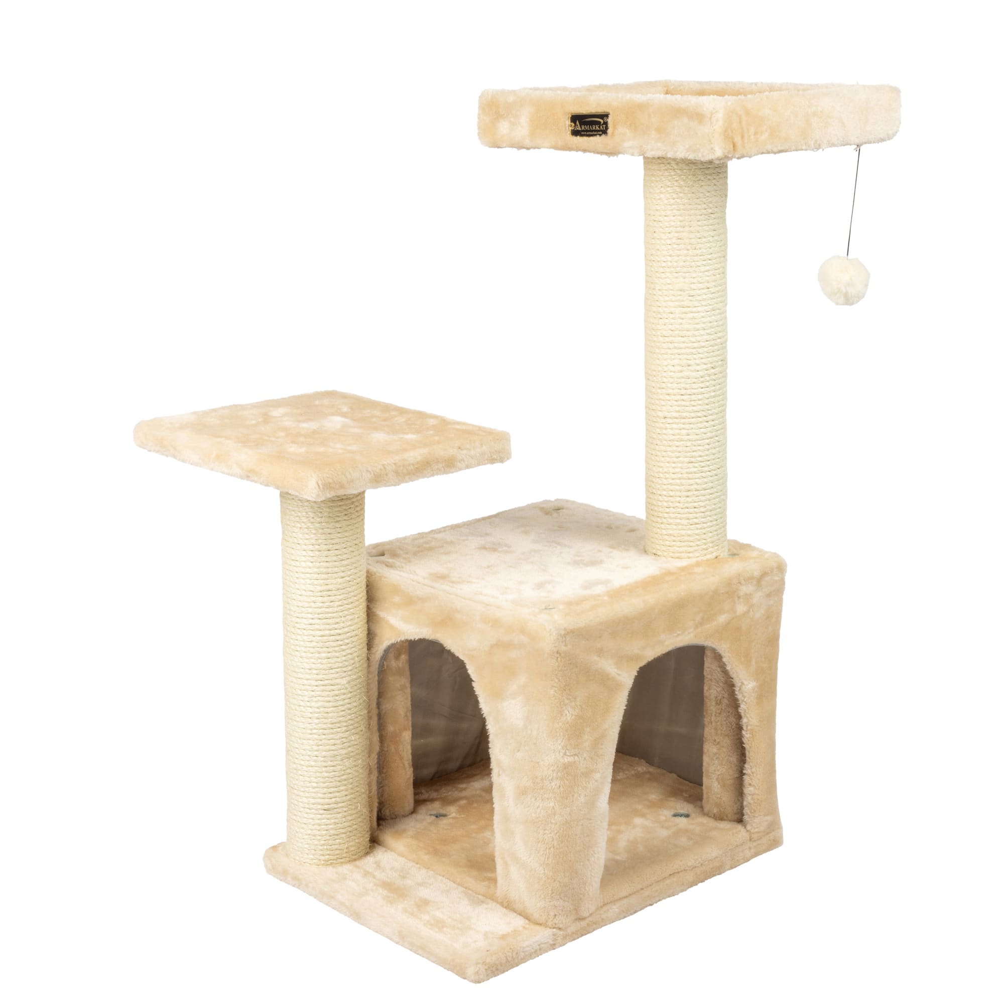 Photos - Other for Cats Armarkat Beige Classic Real Wood Cat Tree, 32" H, 17.2 LBS, Tan A 