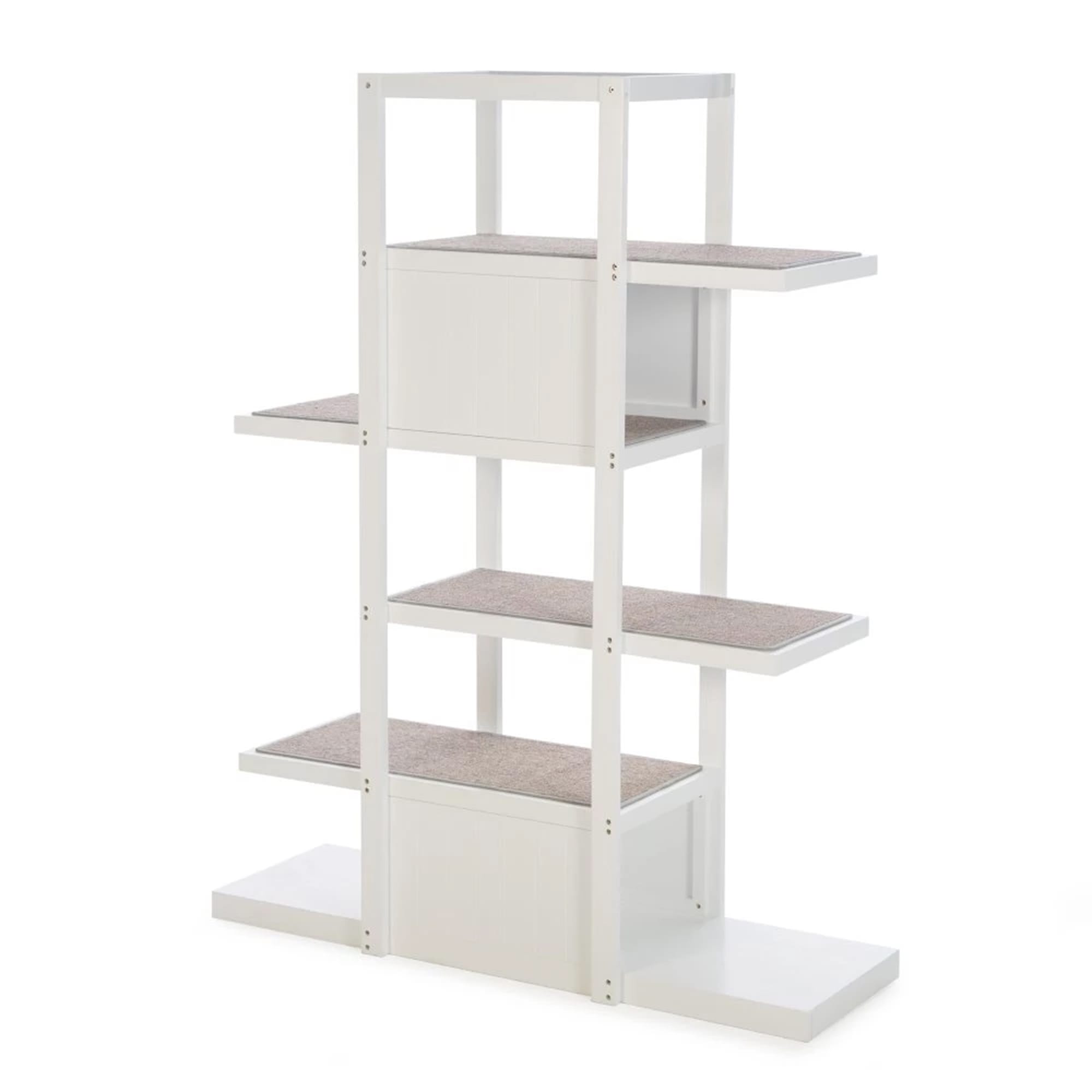 Photos - Other for Cats Zoovilla Zoovilla Bookshelf Cat Tree, 60" H, 43.65 LBS, White TOY015172011
