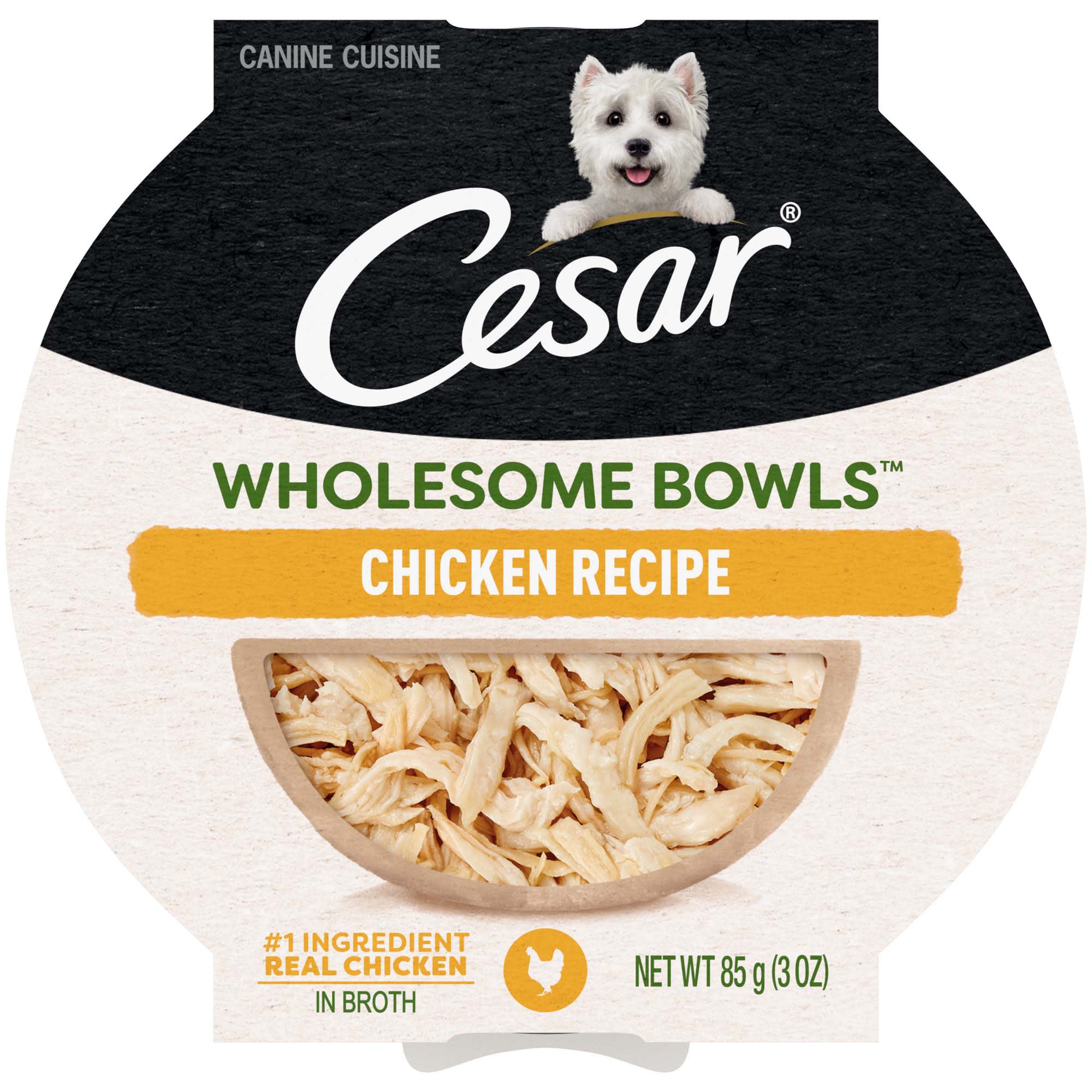 Photos - Dog Food Cesar Wholesome Bowls Chicken Recipe Adult Soft Wet  Toppers 