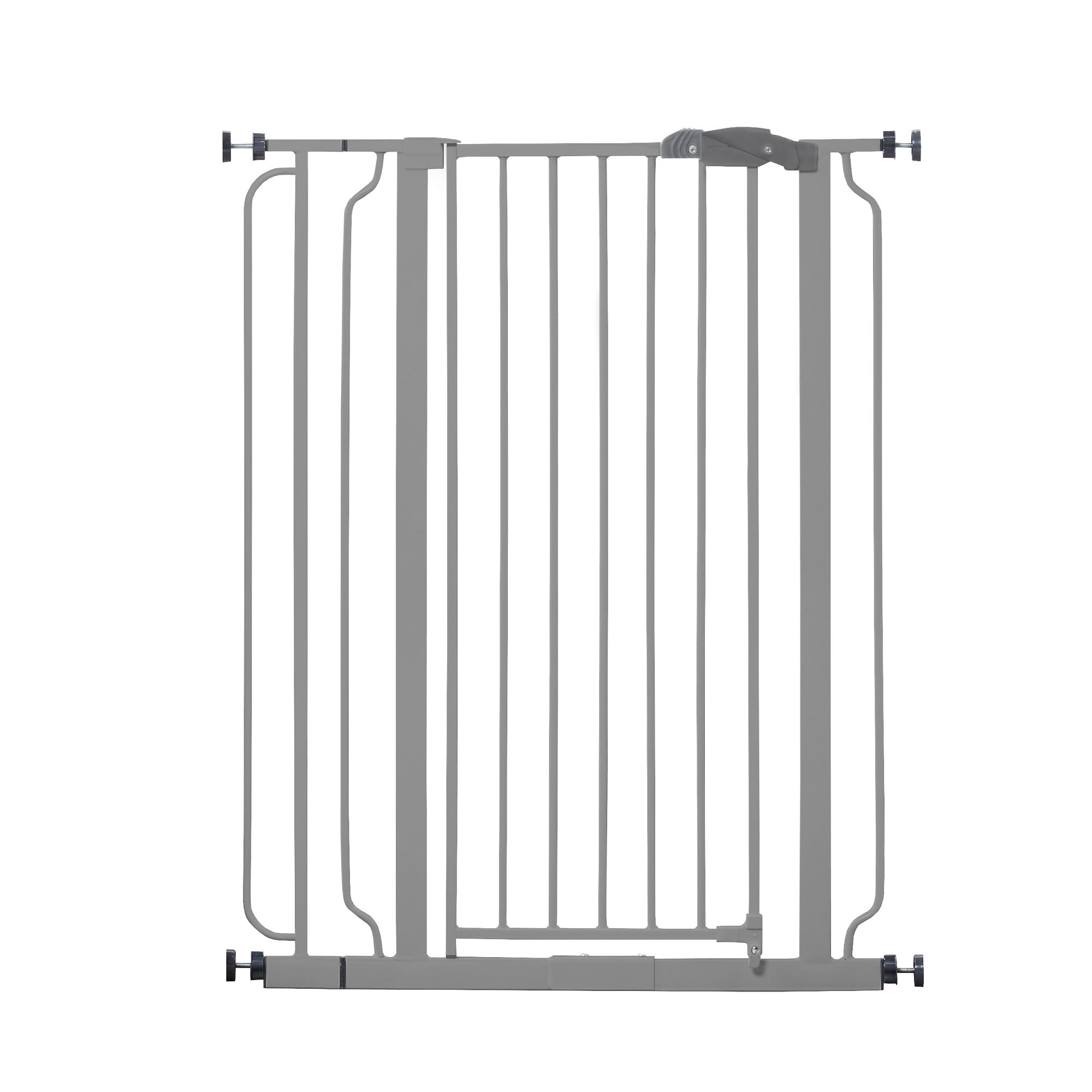 Regalo Extra Wide Easy Step Metal Walk Through Baby Gate - Platinum