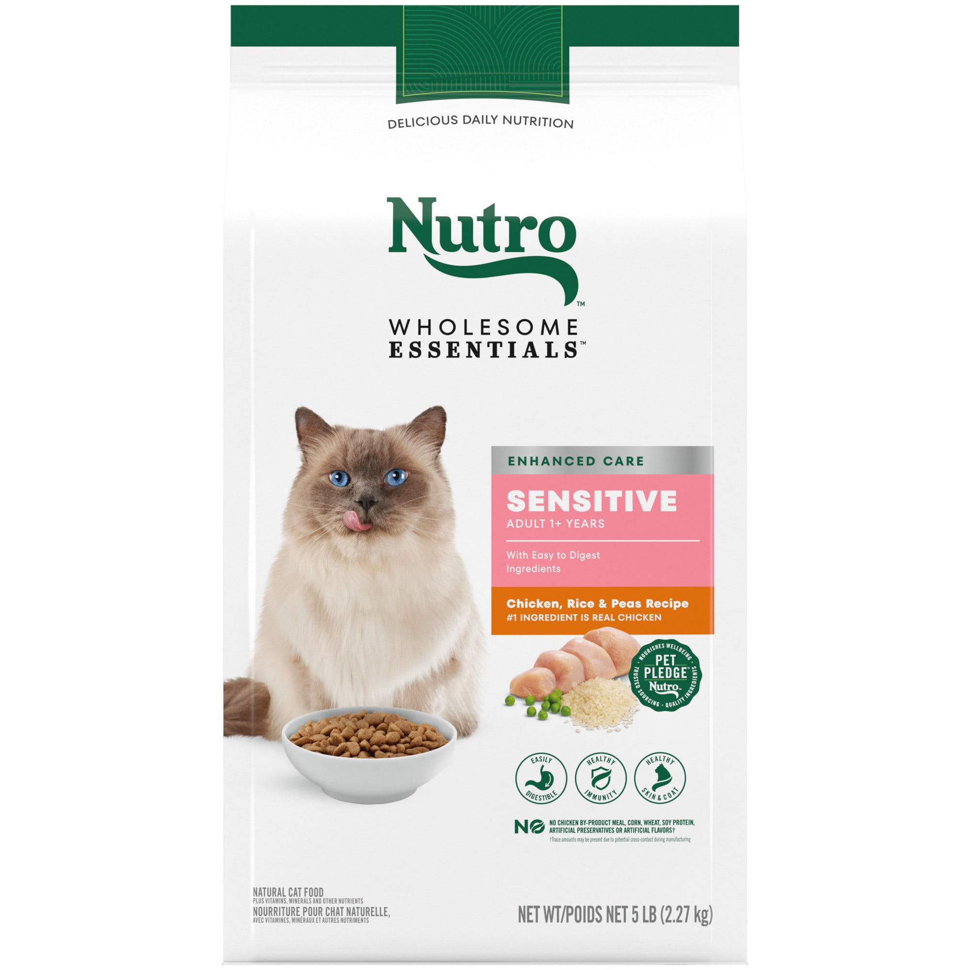 UPC 079105127806 product image for Nutro Wholesome Essentials Sensitive Cat Chicken, Rice & Peas Recipe Cat Kibble  | upcitemdb.com