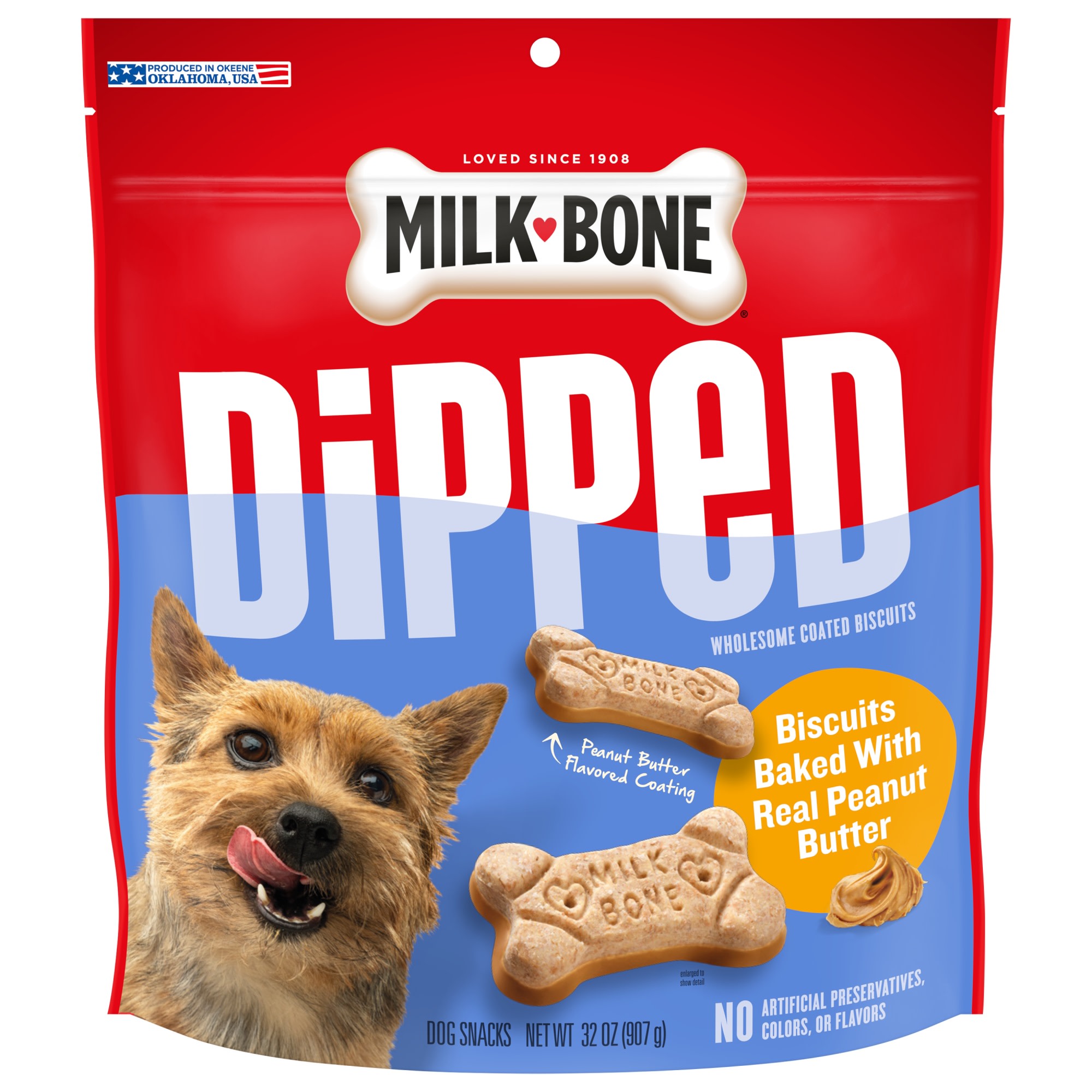 UPC 079100223206 product image for Milk-Bone Dipped Baked With Real Peanut Butter Dog Biscuits, 32 oz. | upcitemdb.com