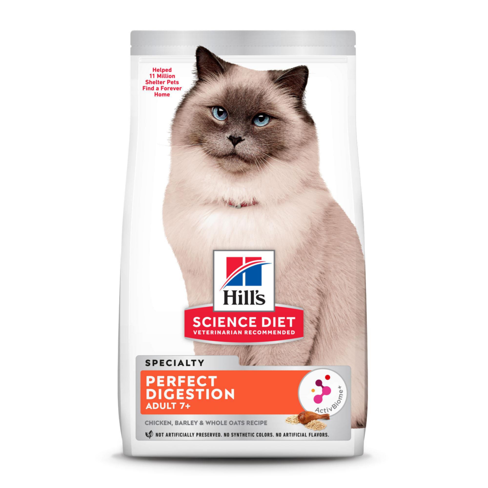 Photos - Cat Food Hills Hill's Hill's Science Diet Adult 7+ Perfect Digestion Chicken Dry  