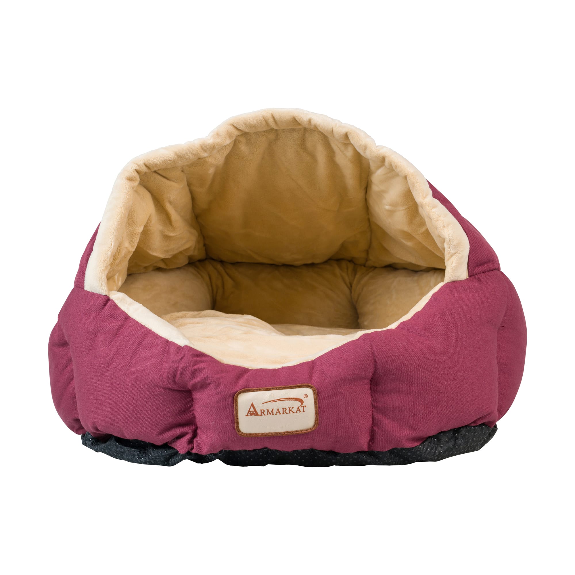 Photos - Bed & Furniture Armarkat Burgundy/Ivory Pet Bed, 18" L X 14" W X 11" H, Small, Bu 
