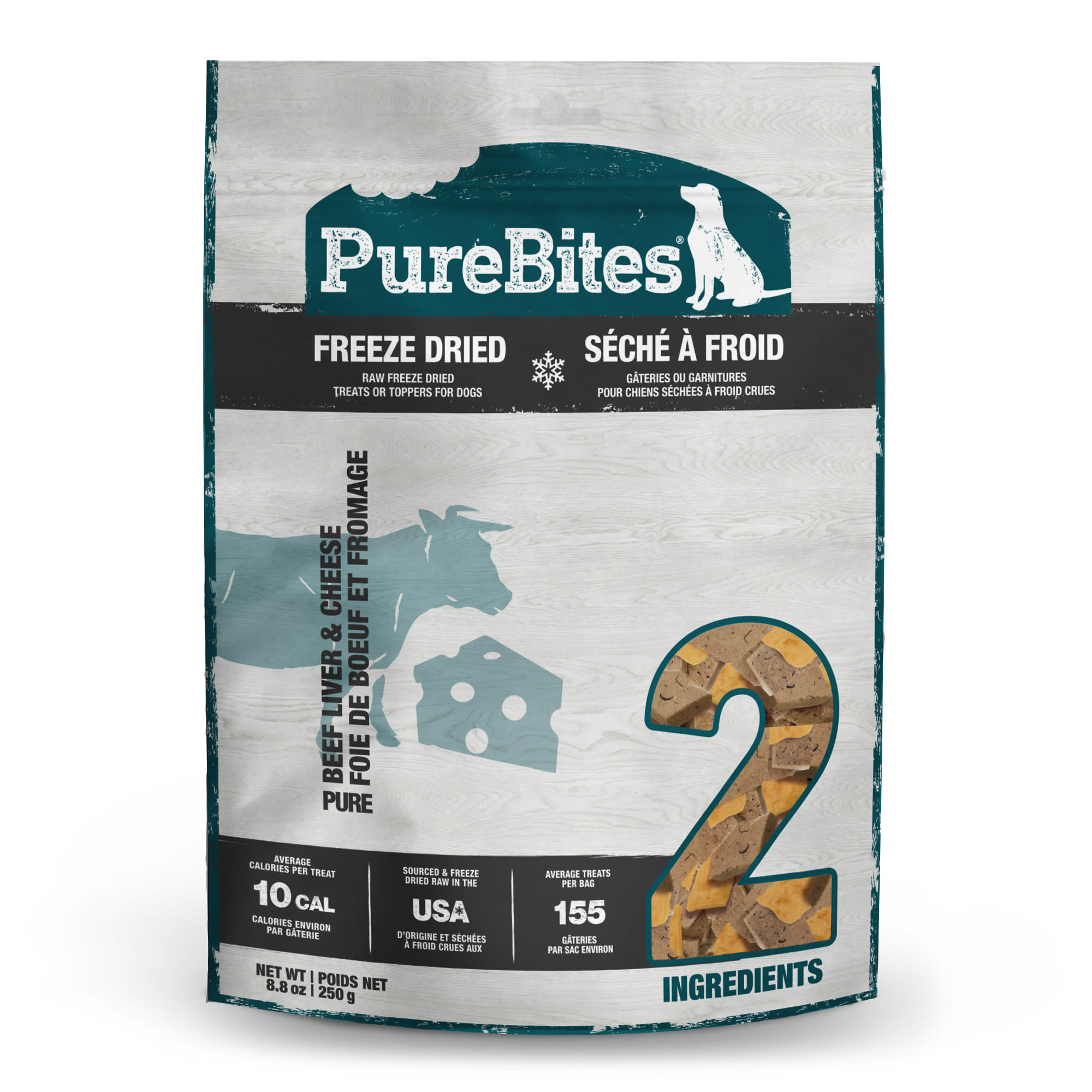 Photos - Dog Food PureBites Beef & Cheese Freeze Dried Dog Treats, 8.8 oz. 1PB250B 
