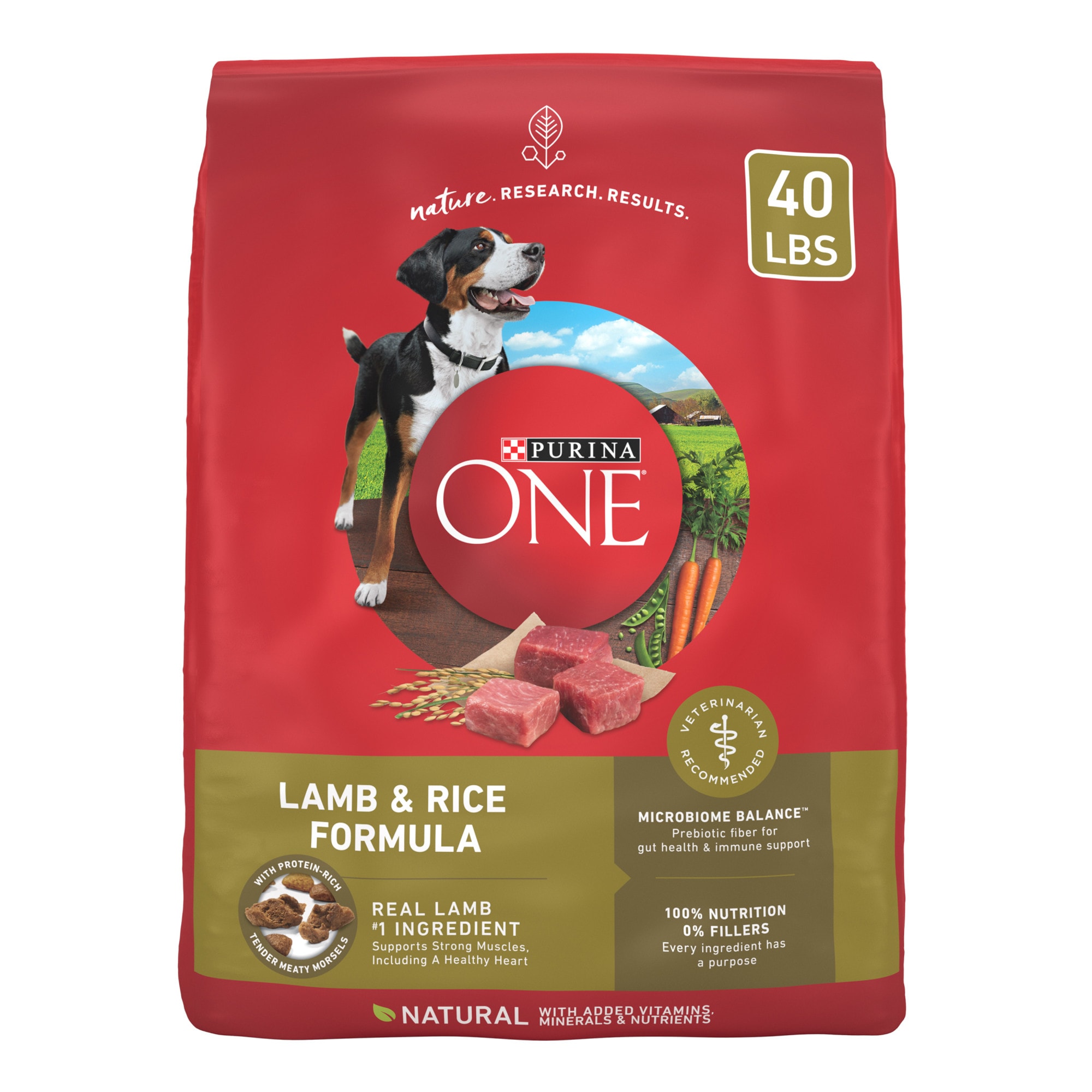 Photos - Dog Food Purina ONE Lamb & Rice Formula Dry , 40 lbs. 1780016746 