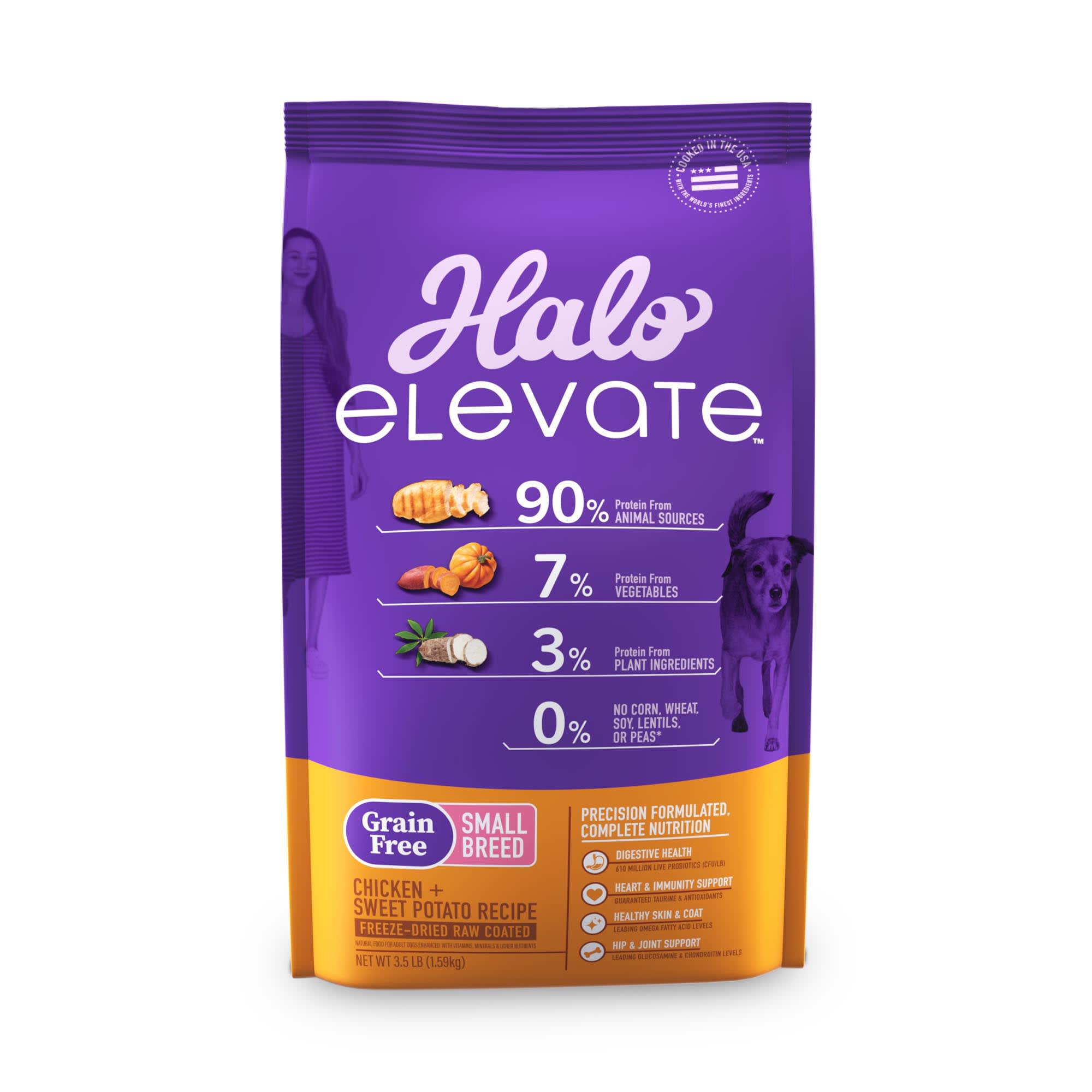 Halo Elevate Dog Grain Free Small Breed Chicken Recipe Dry Food, 3.5 lbs -  53103