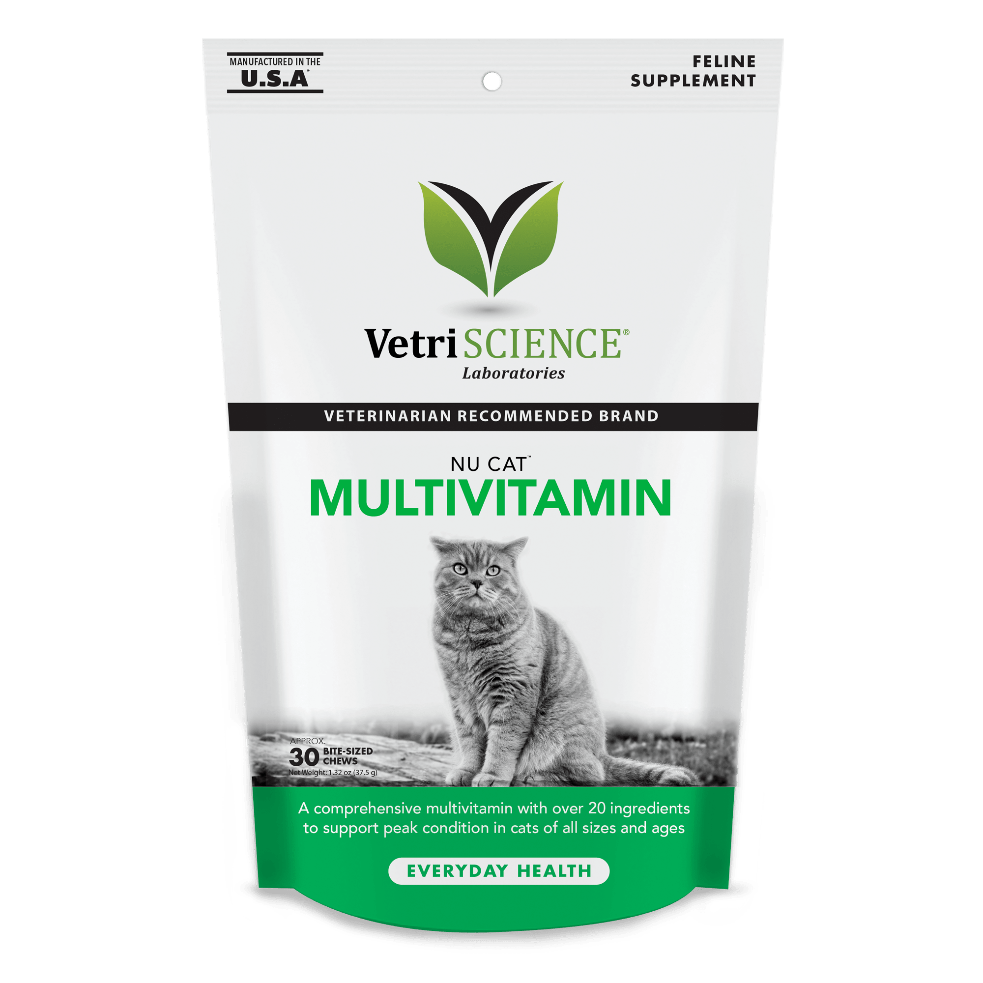 Photos - Other for Cats VetriSCIENCE NuCat Multivitamin Everyday Health Bite-Sized Fi 
