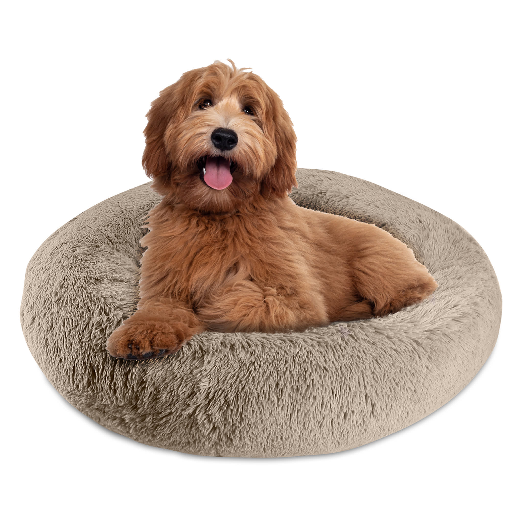Photos - Dog Bed / Basket Pet Napper Pet Napper Taupe Donut Dog Bed, 39" L X 39" W X 11" H, Large, B