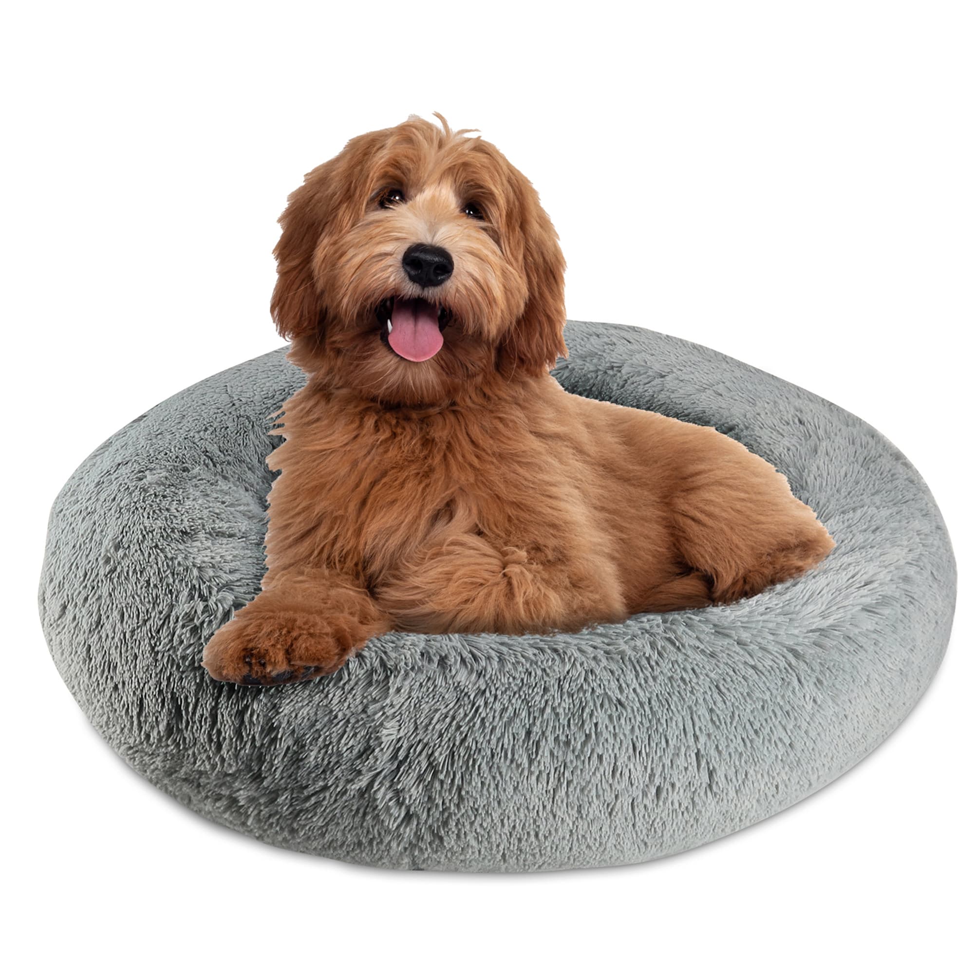 Photos - Bed & Furniture Pet Napper Pet Napper Charcoal Donut Dog Bed, 39" L X 39" W X 11" H, Large