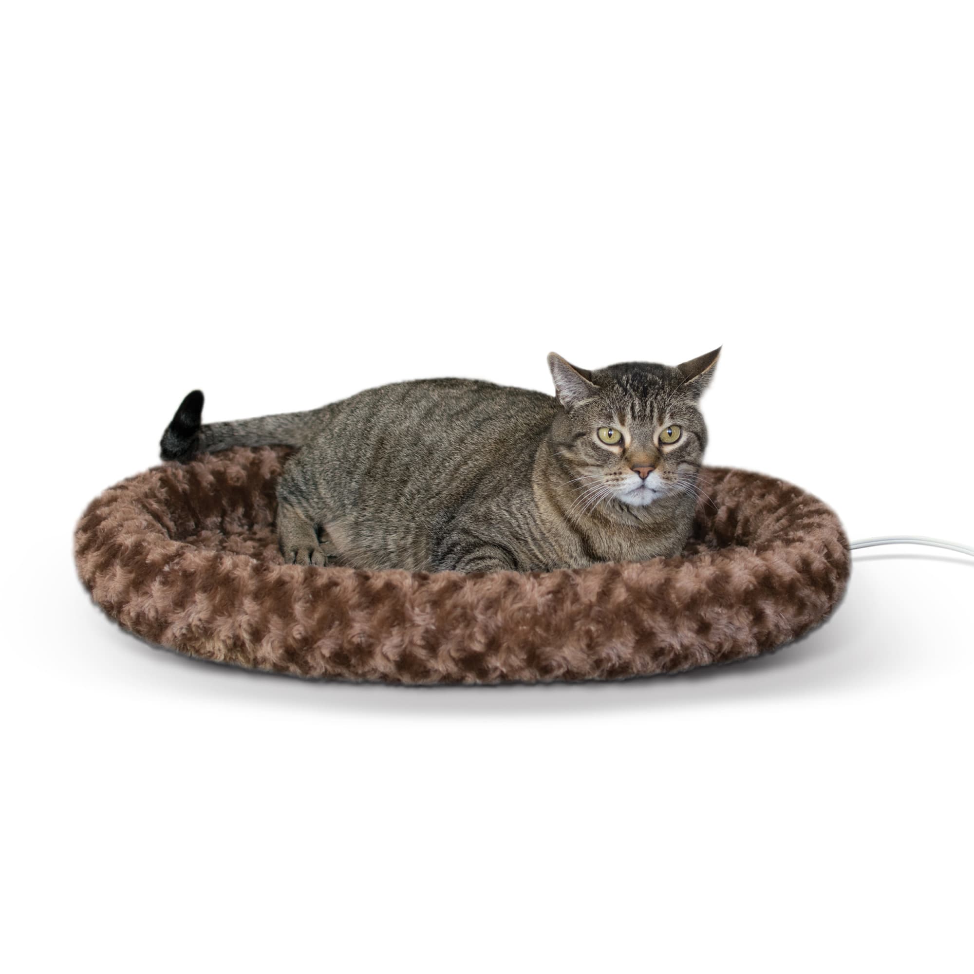 Photos - Bed & Furniture K&H Mocha Thermo-Kitty Fashion Splash Cat Bed, 16" L X 22" W, Large, B 