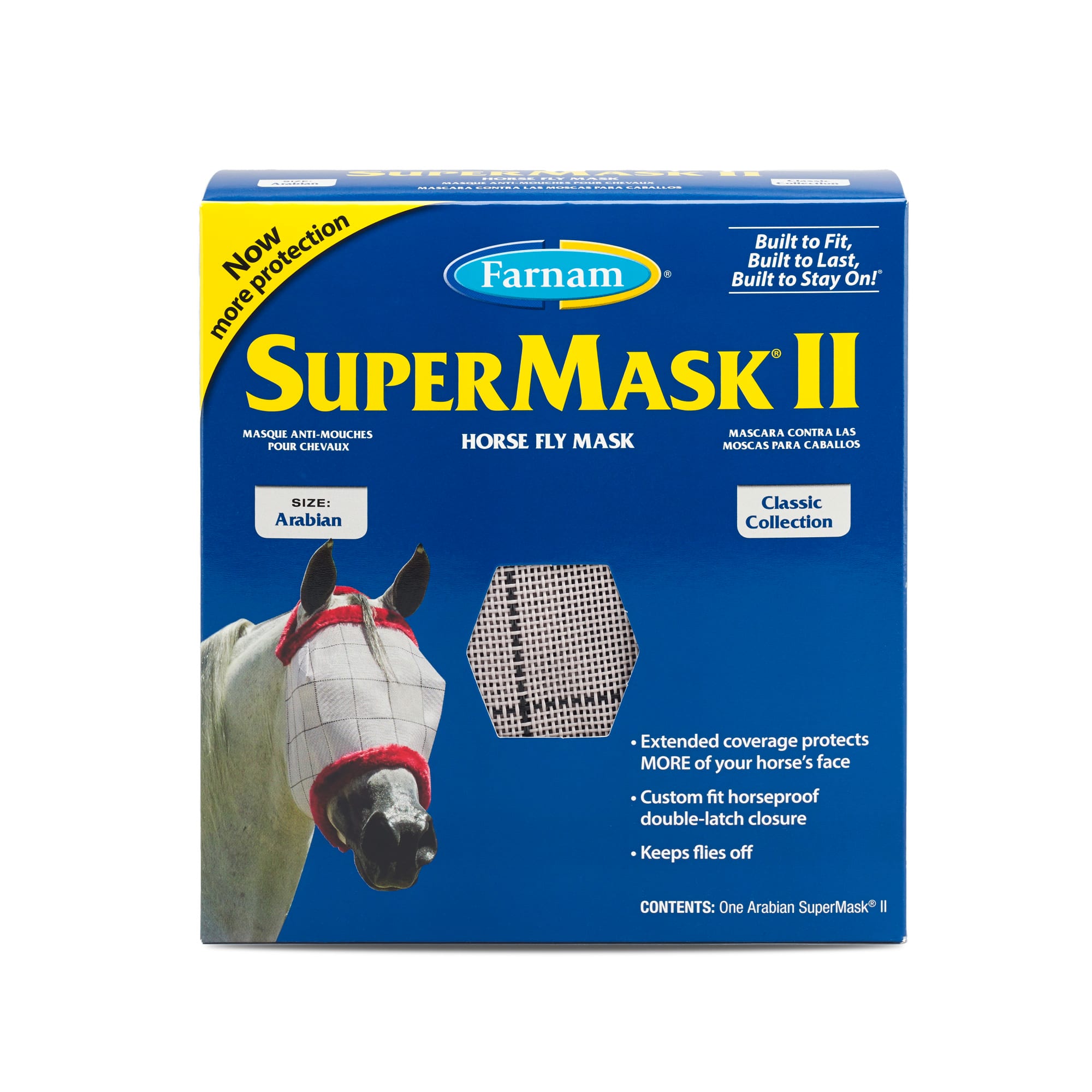 UPC 086621001107 product image for Farnam SuperMask II Classic Horse Fly Mask, without Ears, Arabian | upcitemdb.com