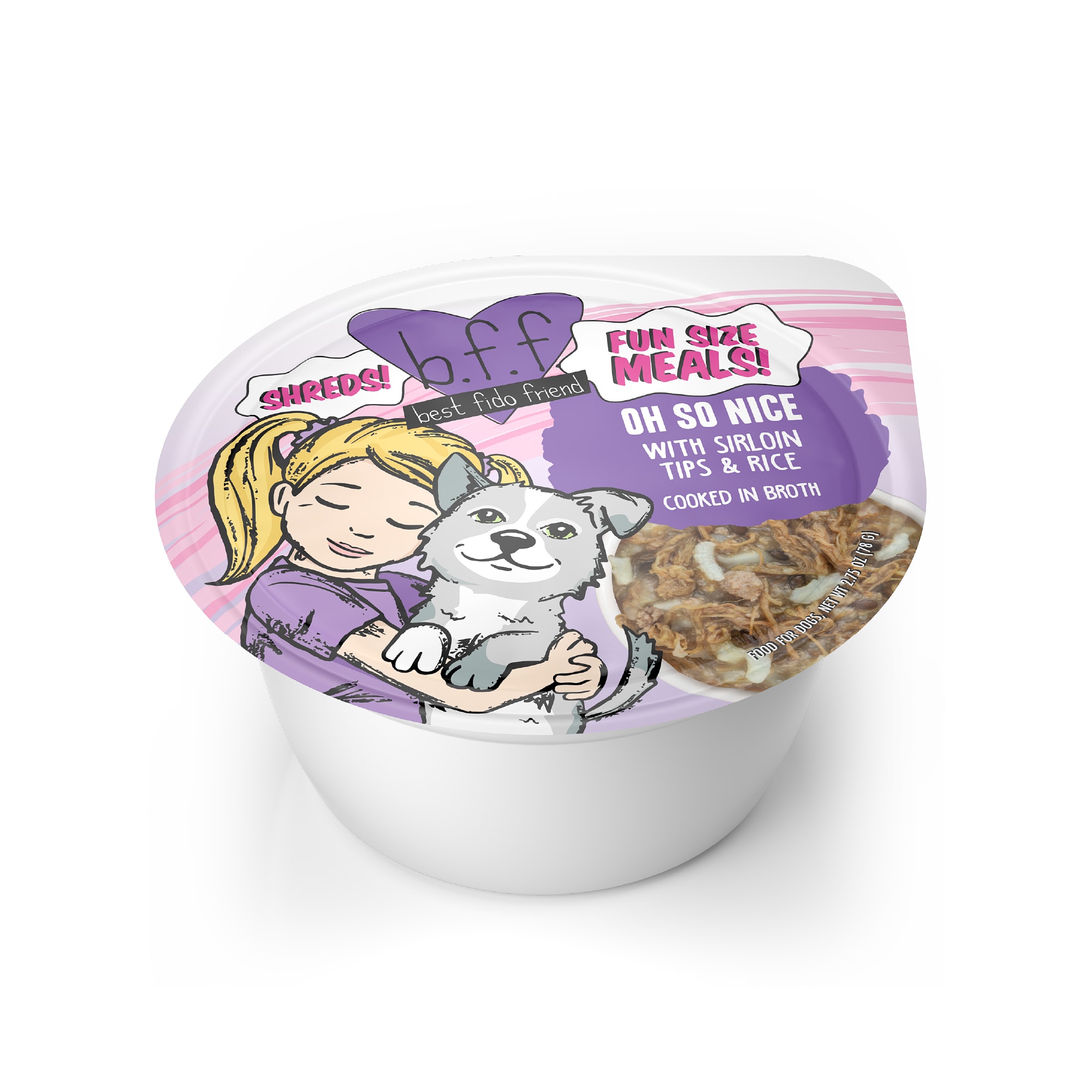 B.F.F. Best Fido Friend Fun Sized Meals, Oh So Nice, 2.75oz Cup (Pack of 12) (B0B624BJWB)