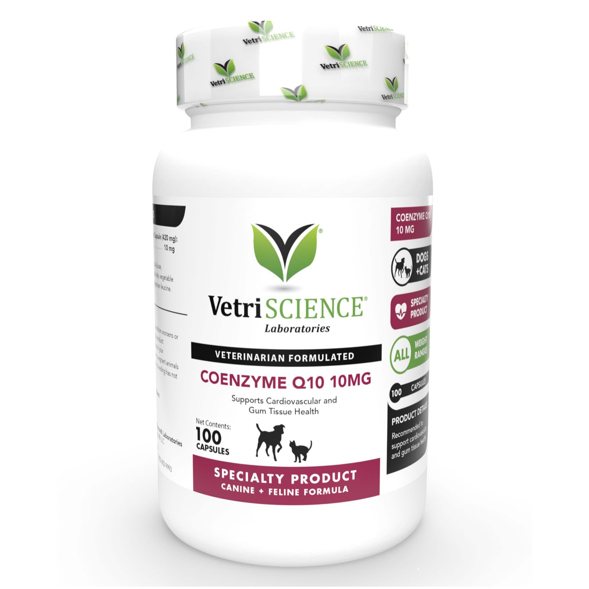 Photos - Dog Medicines & Vitamins VetriSCIENCE Coenzyme Q10 10Mg Capsules Heart Supplement for 