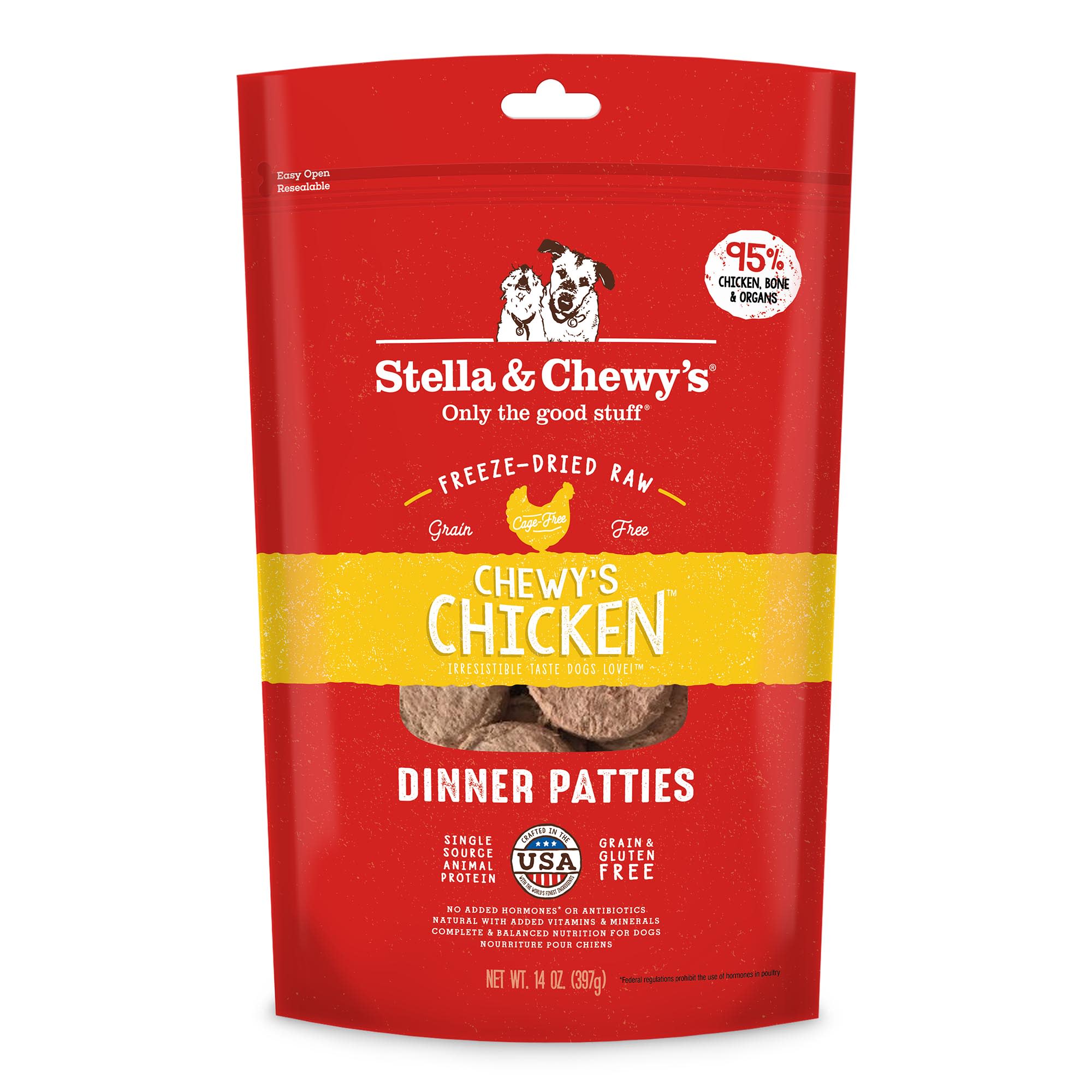 UPC 186011000045 product image for Stella & Chewy's Freeze Dried Raw Dinner Patties High Protein Chewy's Chicken Re | upcitemdb.com