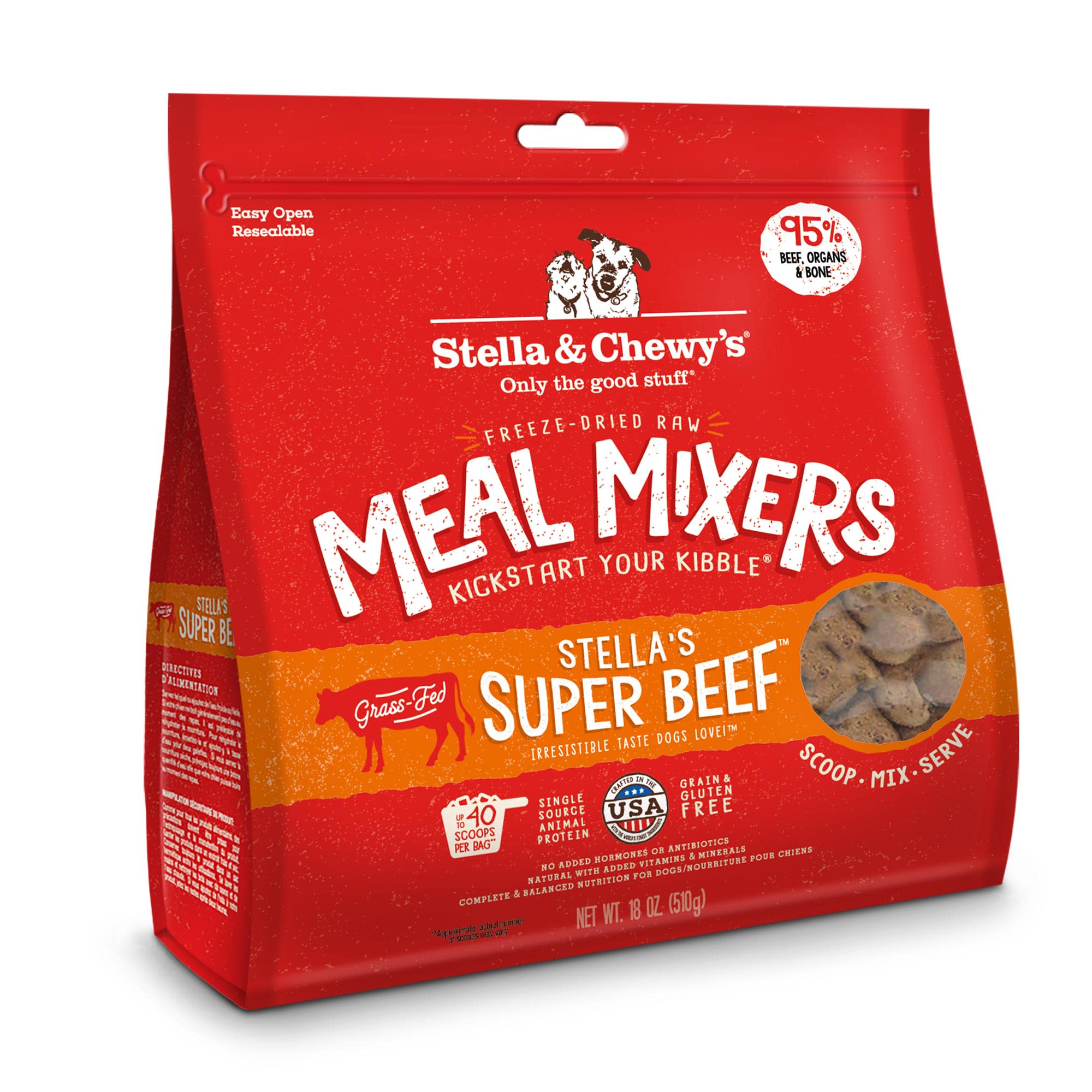 UPC 186011000083 product image for Stella & Chewy's Freeze Dried Raw Super Beef Meal Mixer High Protein Dry Dog Foo | upcitemdb.com