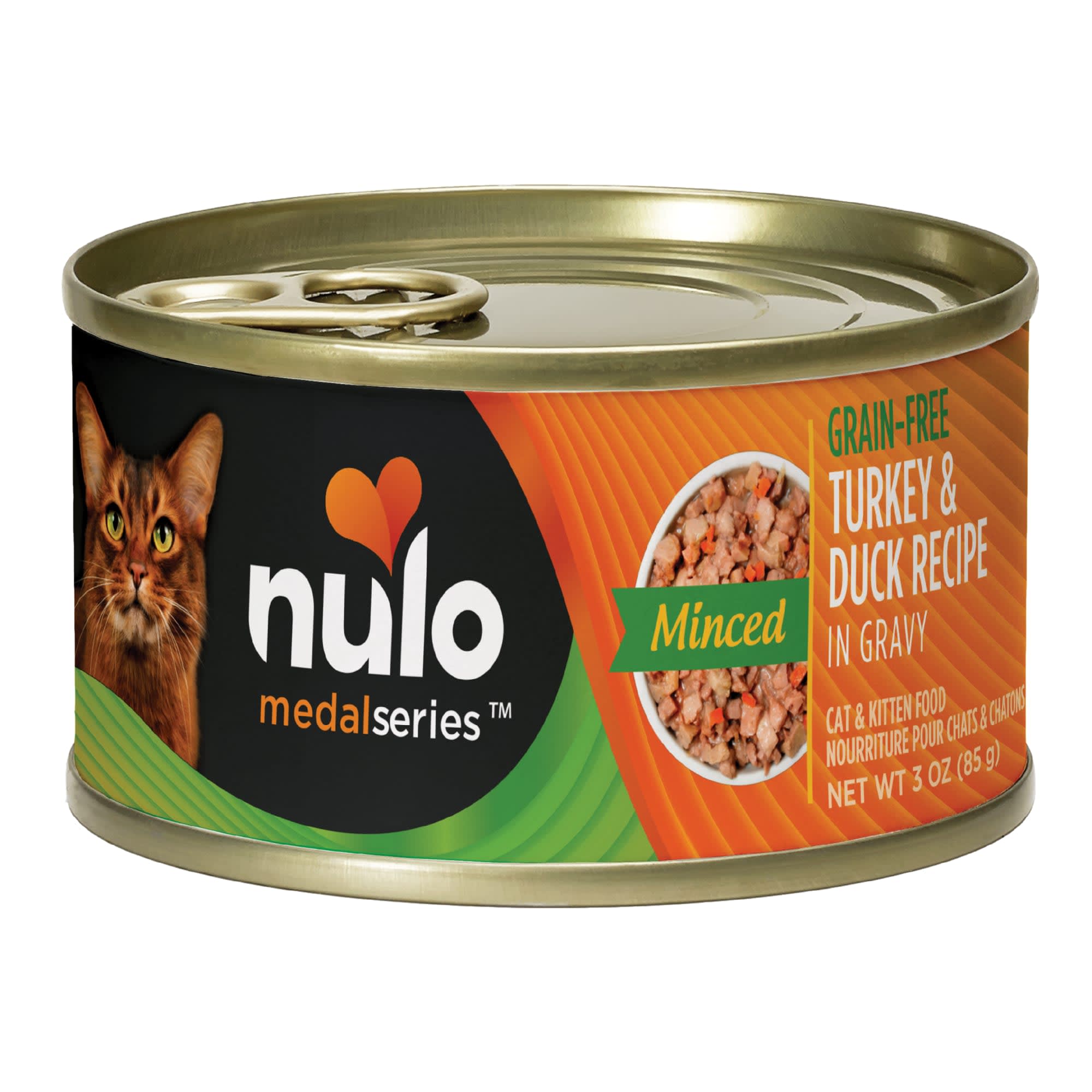 Nulo MedalSeries Grain-Free Minced Turkey & Duck Wet Cat Food, 3 oz., Case of 24, 24 X 3 OZ -  83MT03-CS