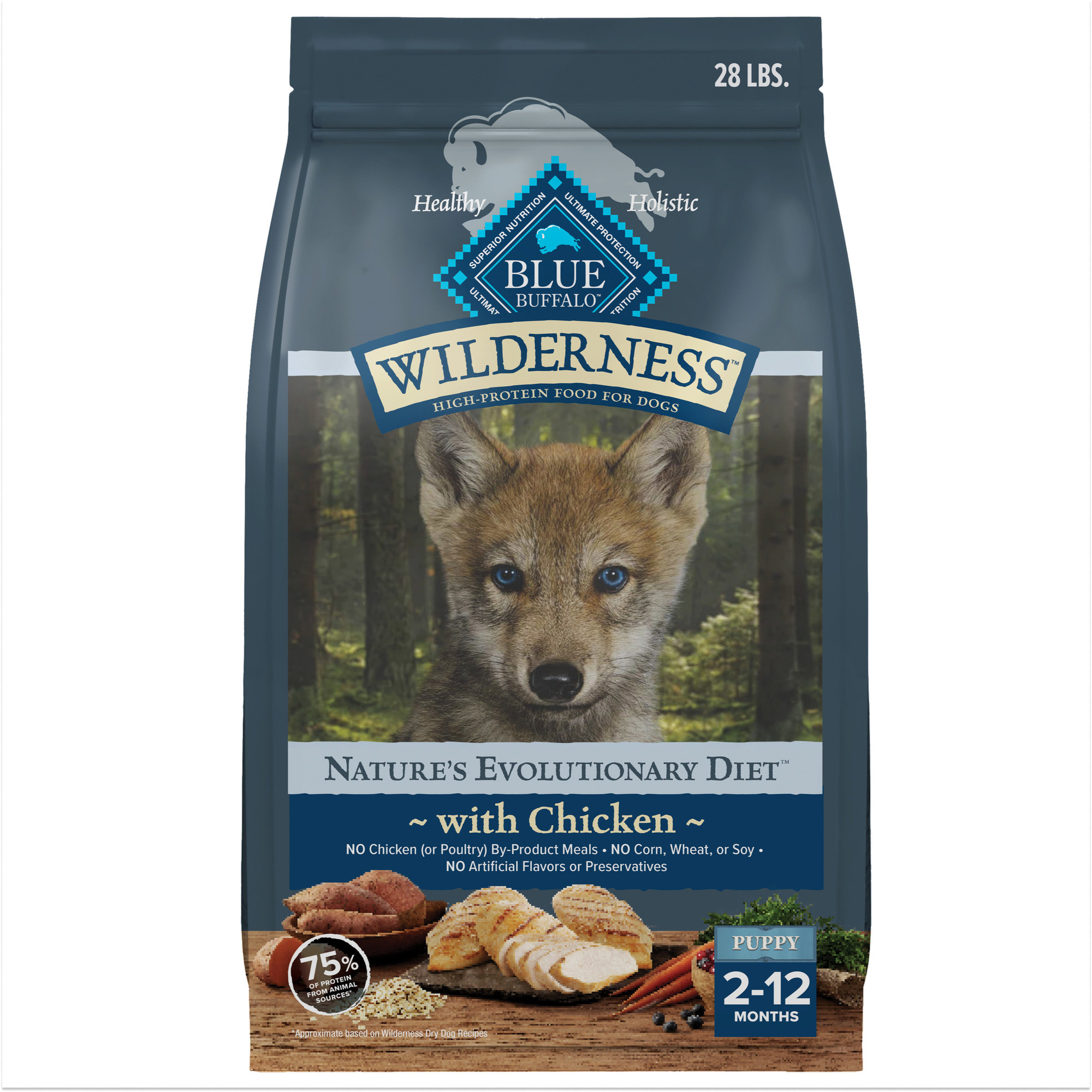 Photos - Dog Food Blue Buffalo Blue Wilderness Plus Wholesome Grains Natural Pu 
