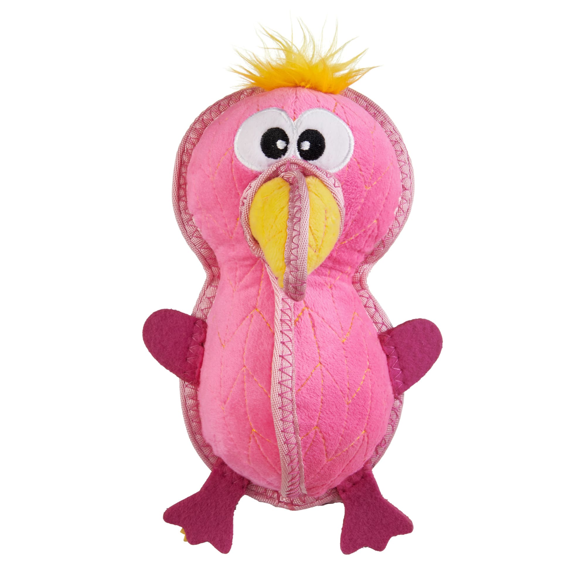 Outward Hound Xtreme Seamz Flamingo Squeaky Durable Dog Toys, Large, Pink
