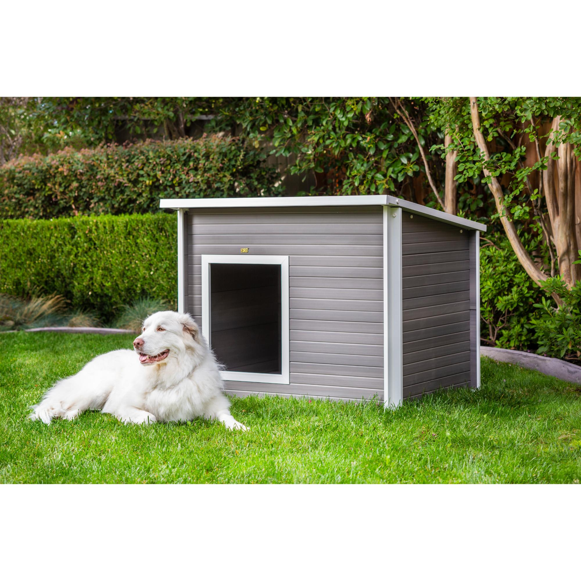 Rustic Lodge Dog House - Jumbo - Gray (Box 1 of 2)