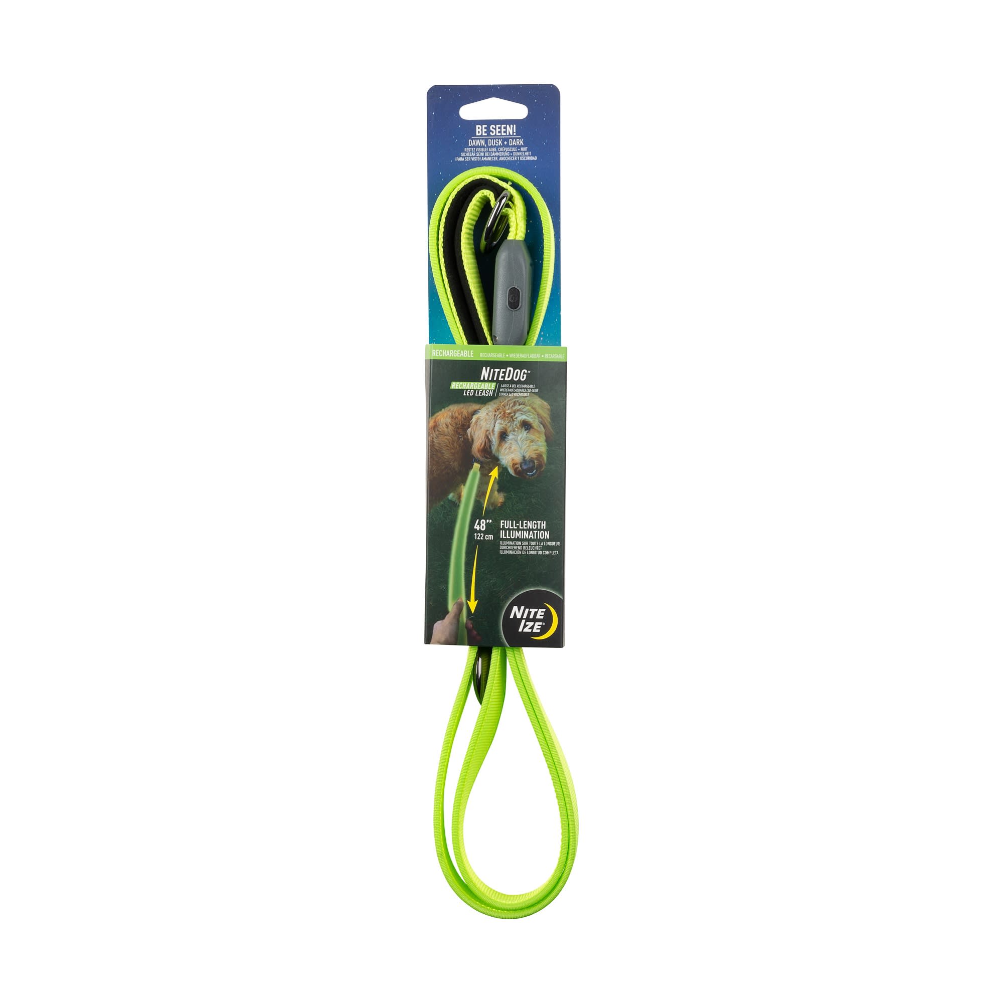 Photos - Collar / Harnesses Nite Ize NiteDog Green Rechargeable LED Dog Leash, One Size Fits 