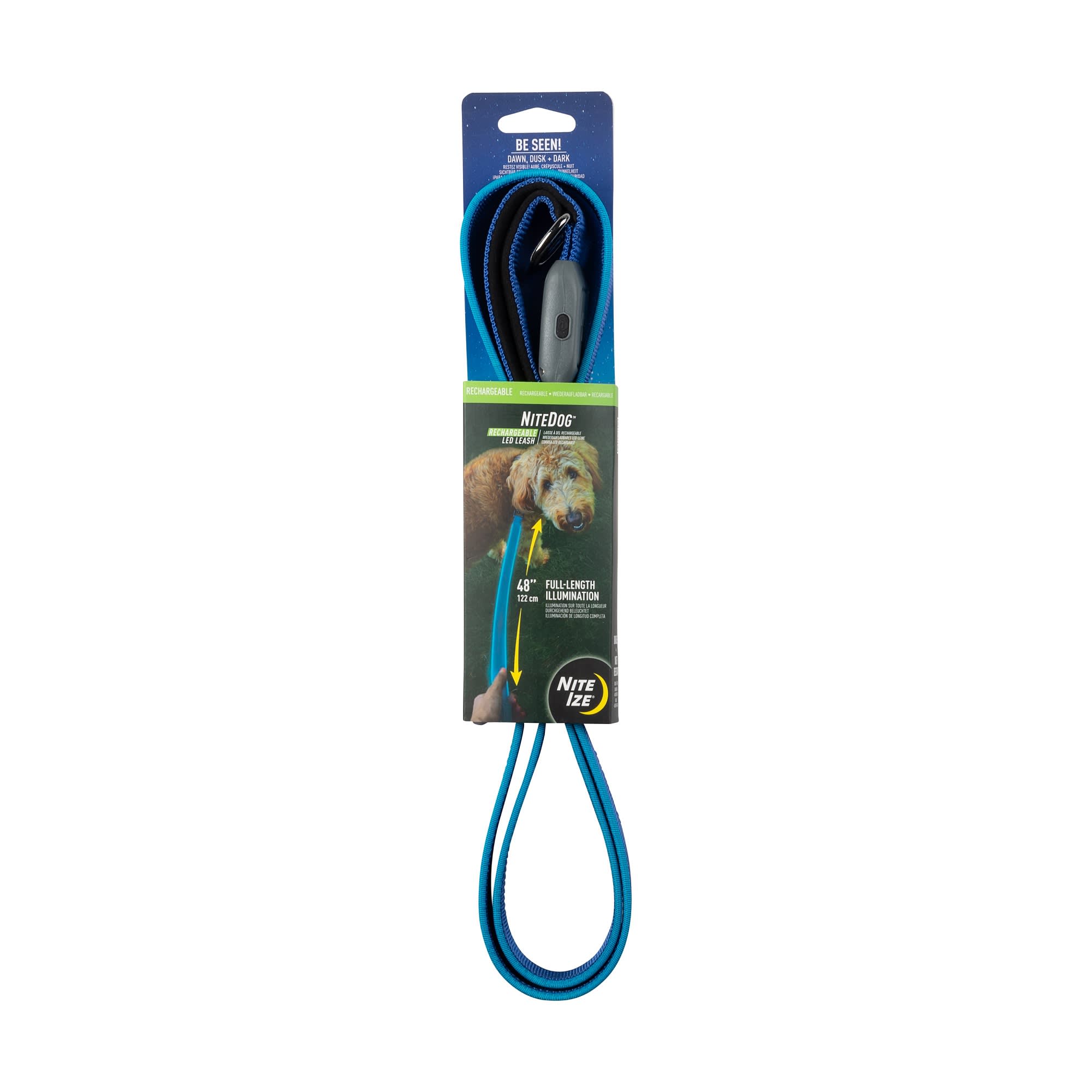 Photos - Collar / Harnesses Nite Ize NiteDog Blue Rechargeable LED Dog Leash, One Size Fits A 